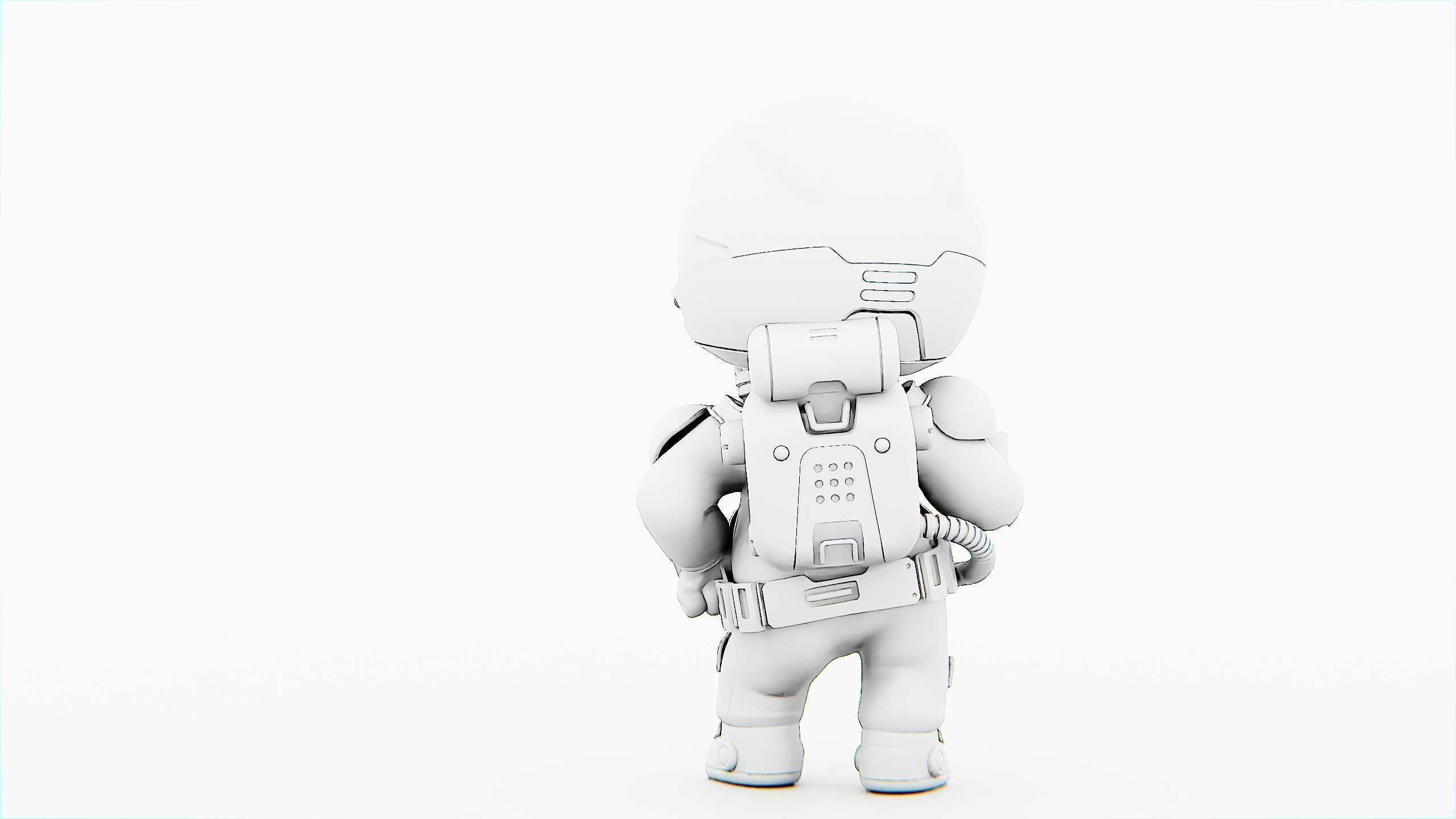 TOON ASTRONAUT S-680 Rigged for Unreal Engine - Unity - MIXAMO 3D model_36