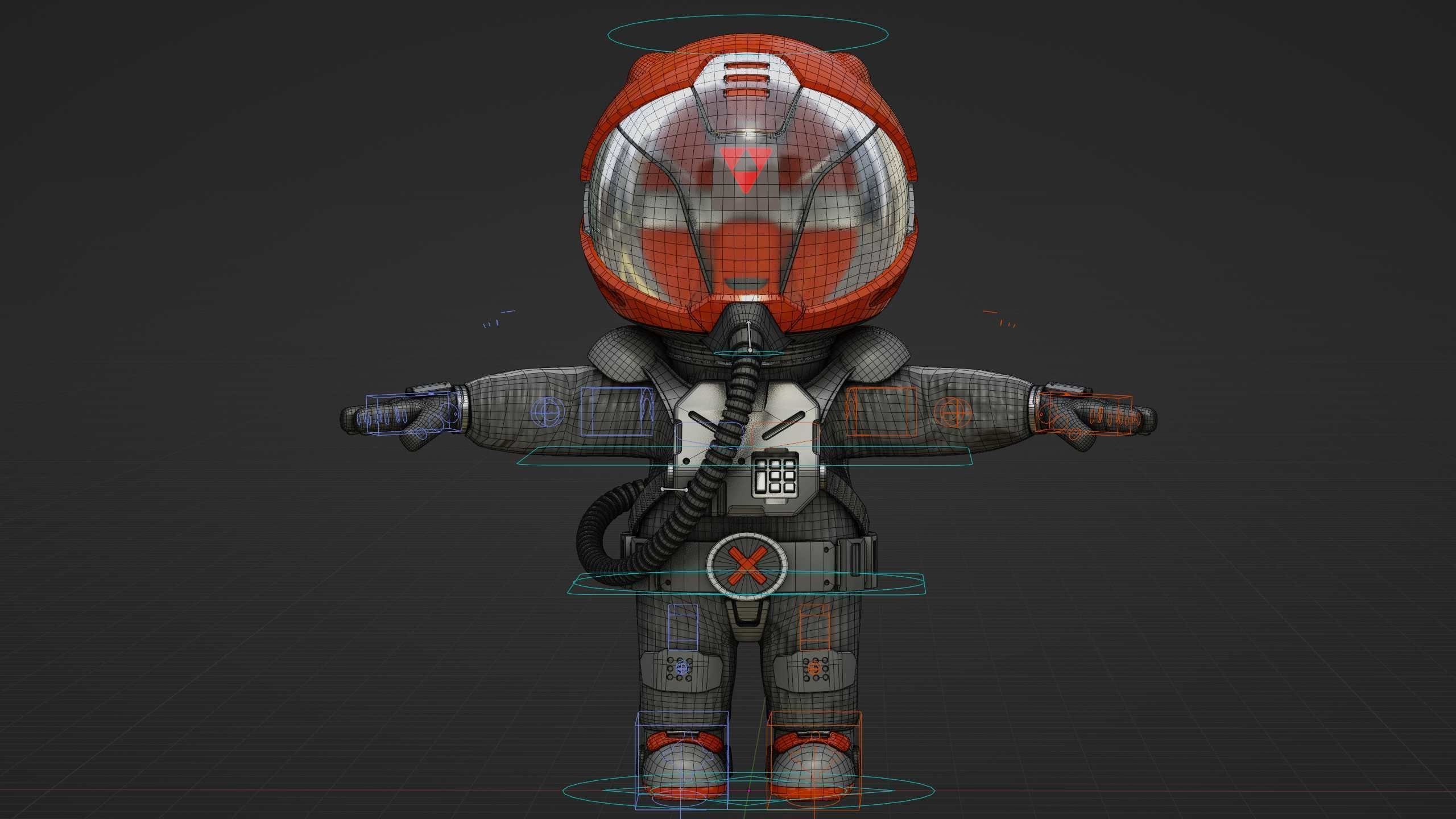 TOON ASTRONAUT S-680 Rigged for Unreal Engine - Unity - MIXAMO 3D model_39