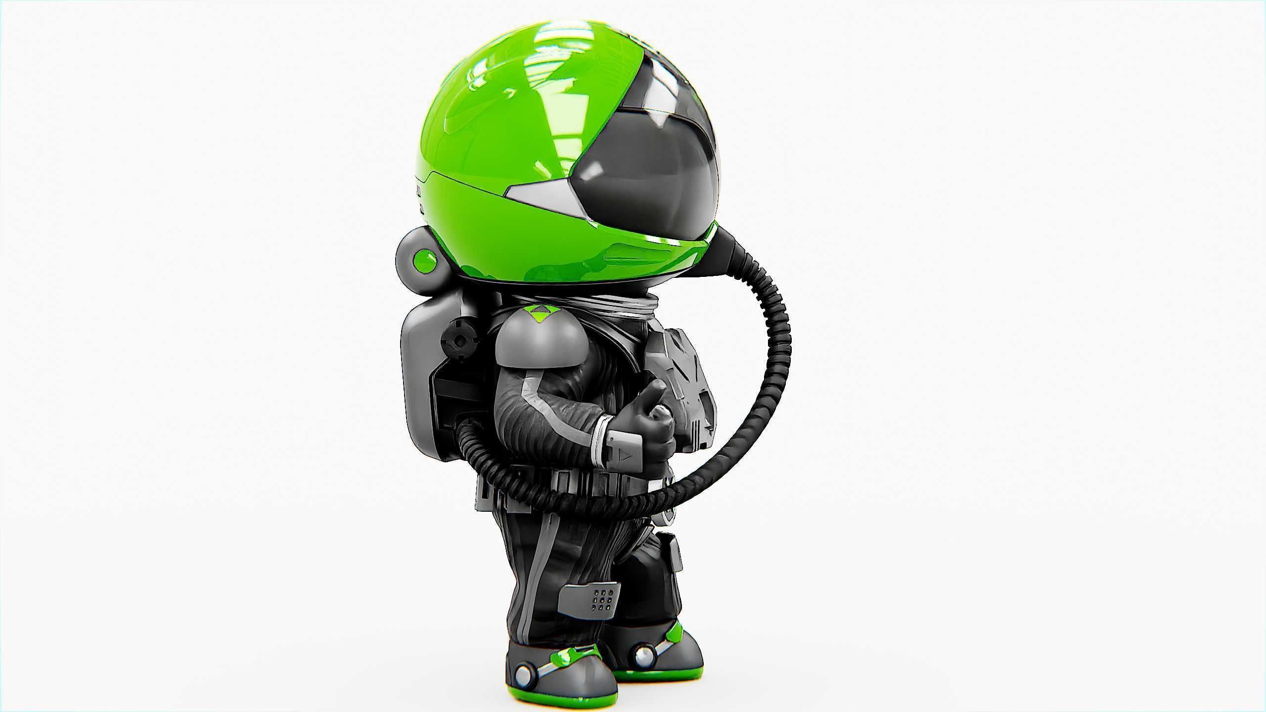 TOON ASTRONAUT S-680 Rigged for Unreal Engine - Unity - MIXAMO 3D model_13