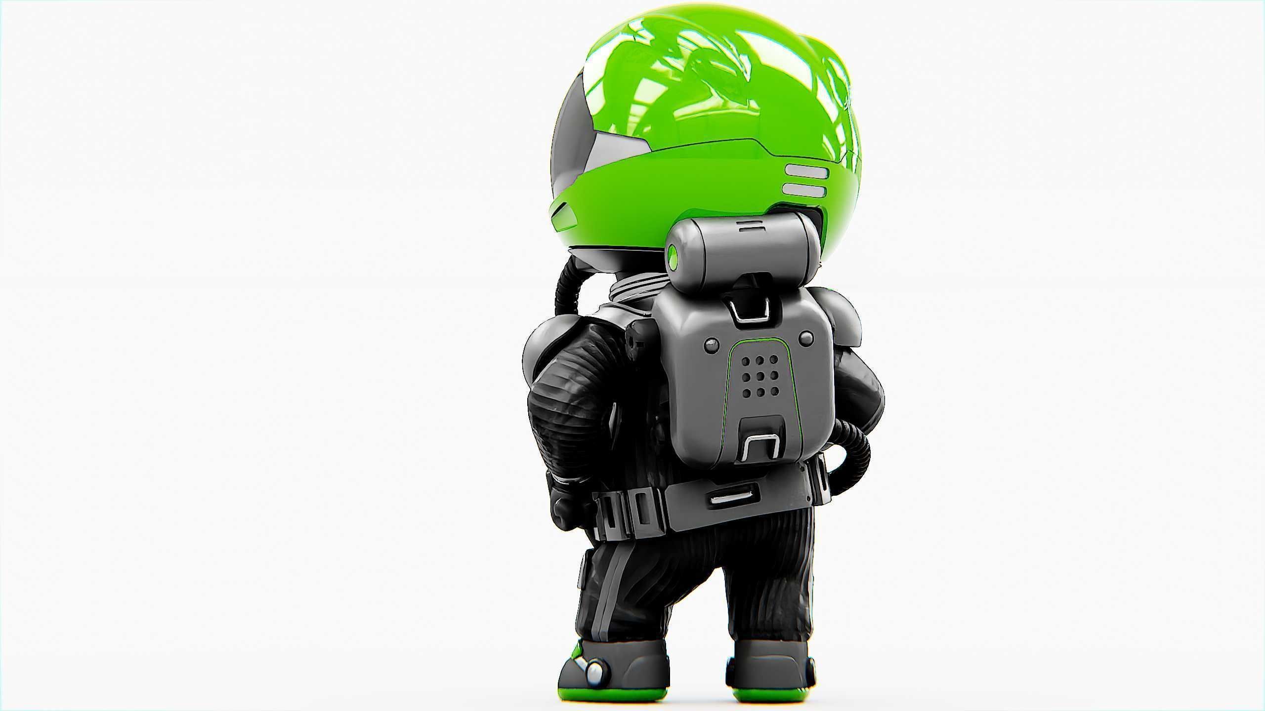 TOON ASTRONAUT S-680 Rigged for Unreal Engine - Unity - MIXAMO 3D model_8