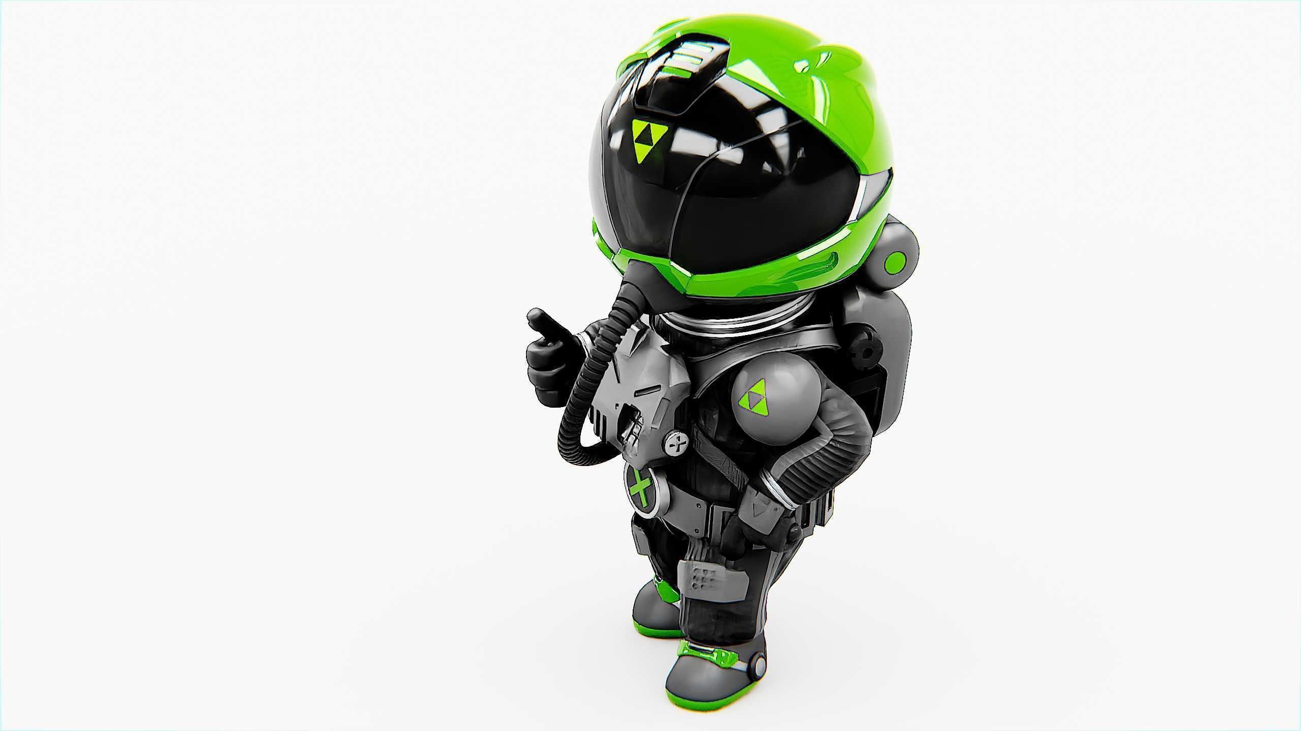TOON ASTRONAUT S-680 Rigged for Unreal Engine - Unity - MIXAMO 3D model_18