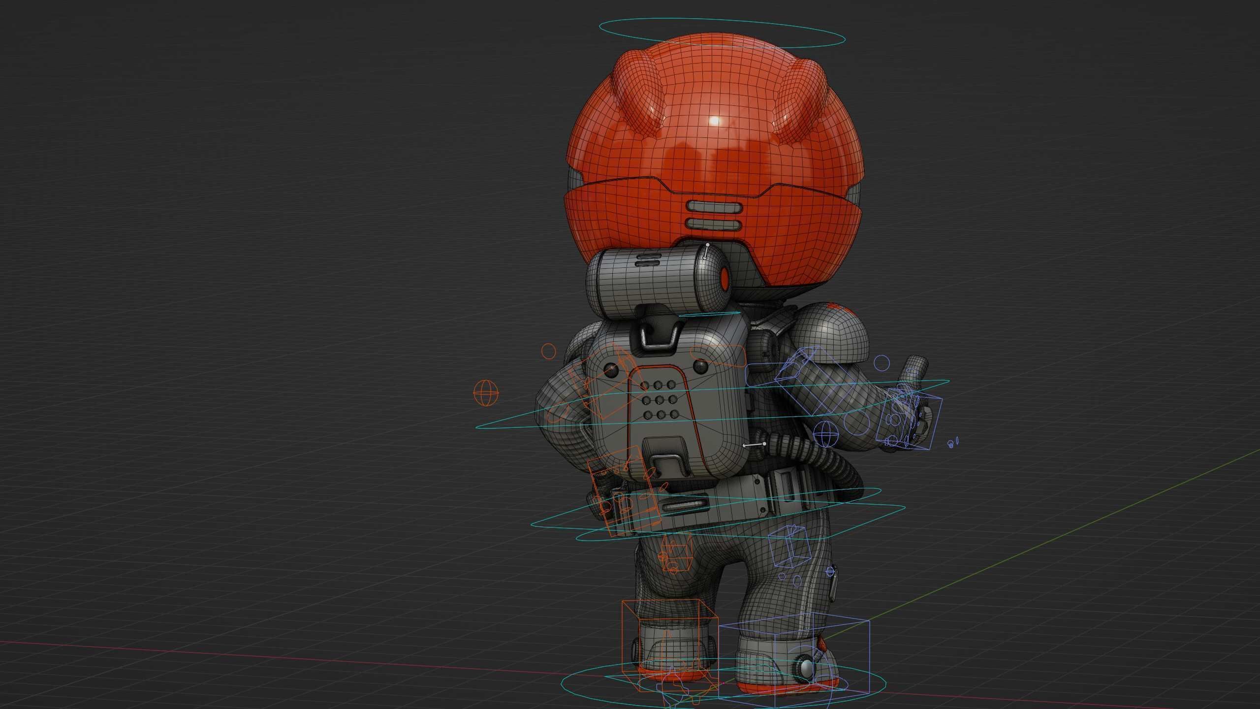 TOON ASTRONAUT S-680 Rigged for Unreal Engine - Unity - MIXAMO 3D model_38
