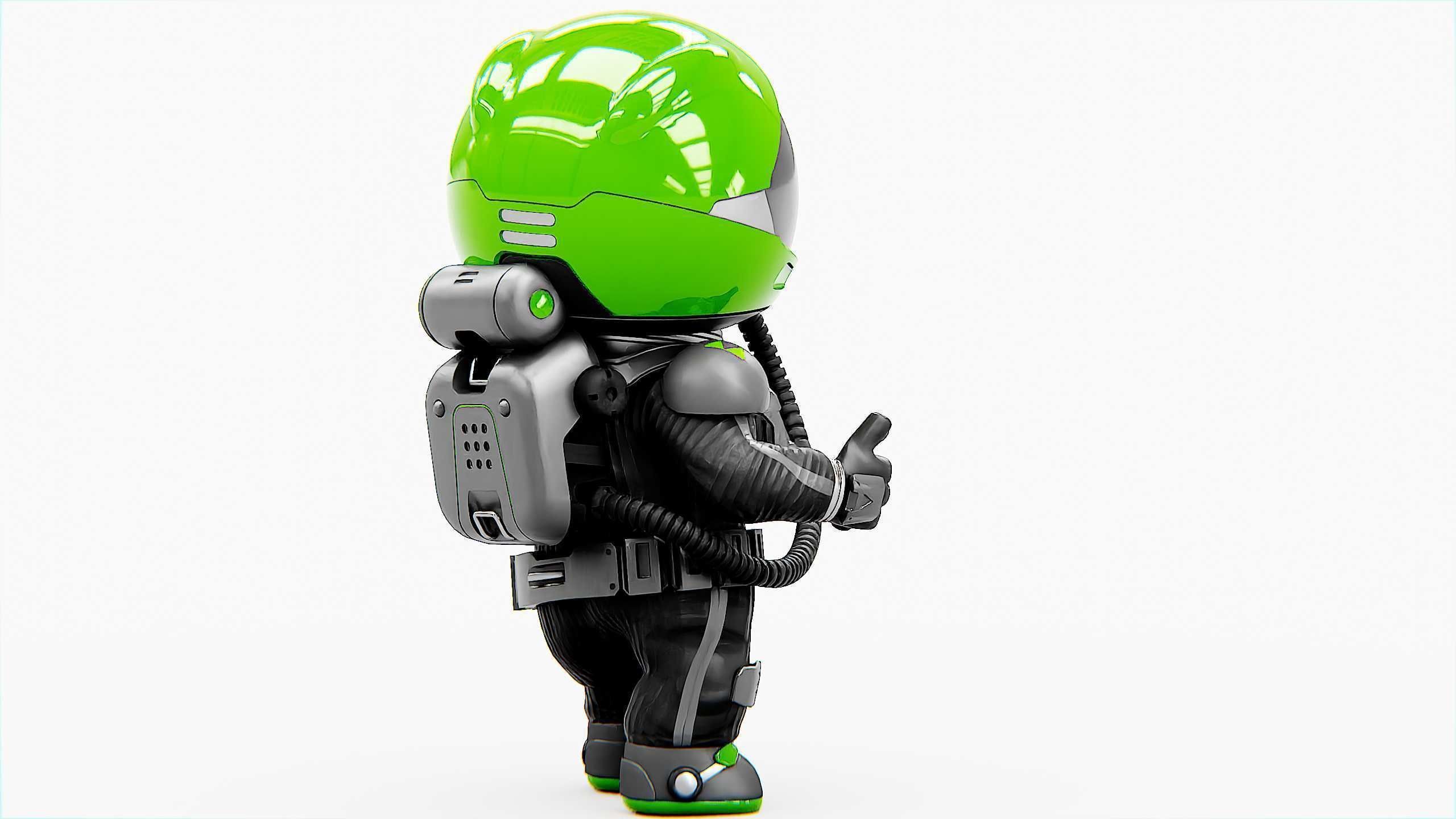 TOON ASTRONAUT S-680 Rigged for Unreal Engine - Unity - MIXAMO 3D model_11