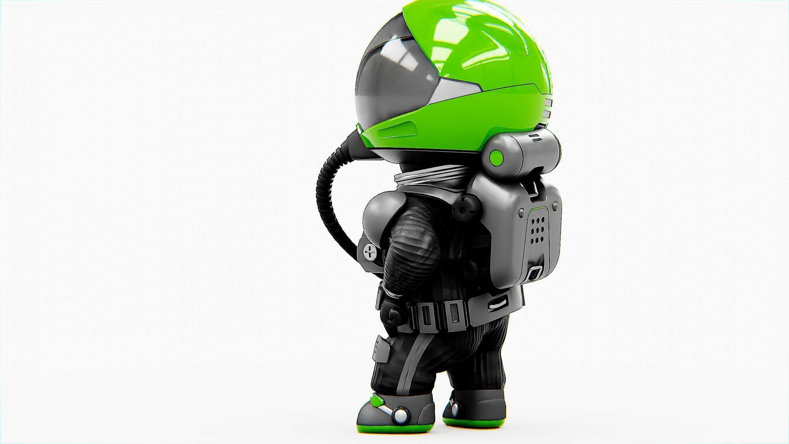 TOON ASTRONAUT S-680 Rigged for Unreal Engine - Unity - MIXAMO 3D model_6