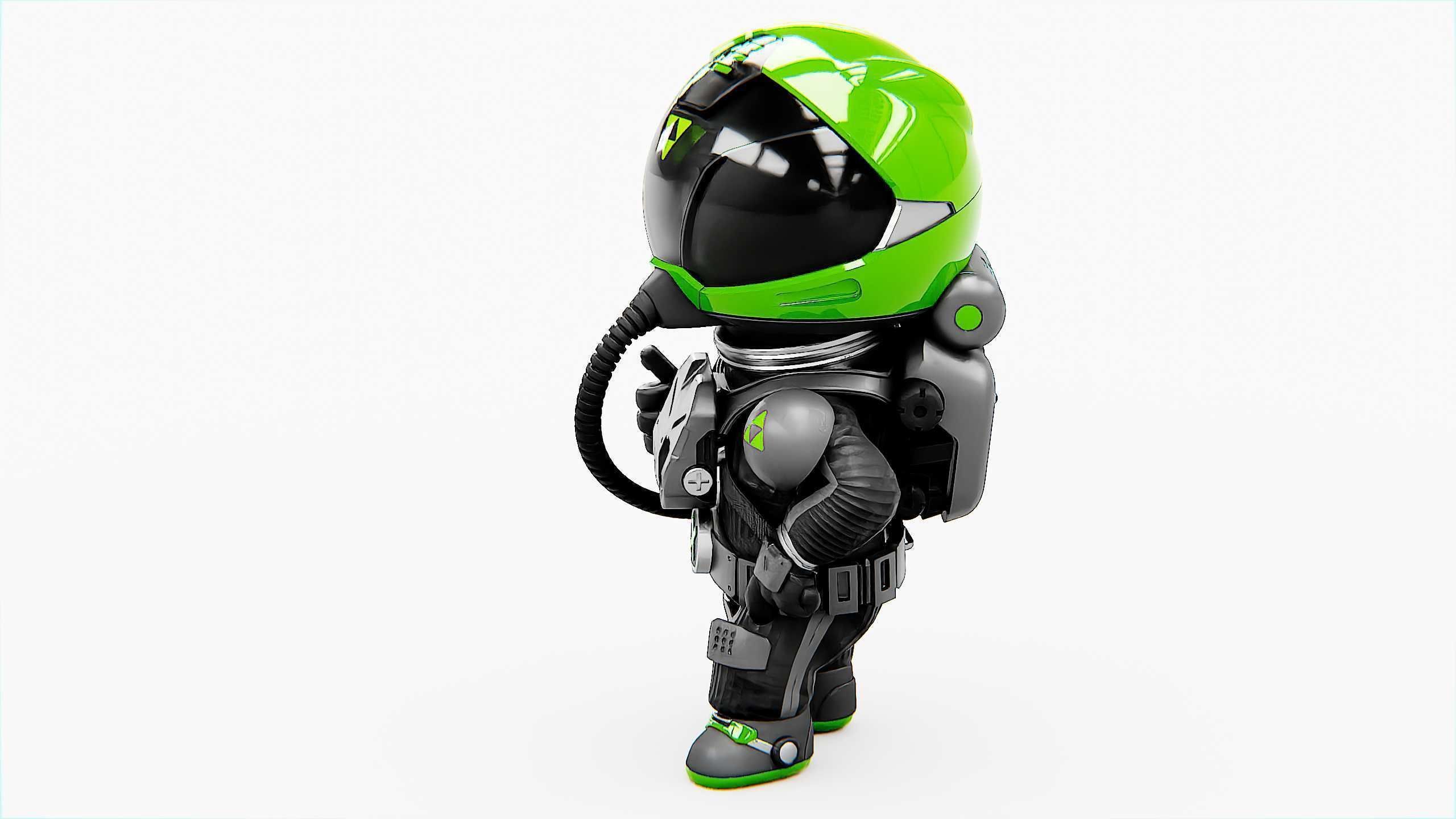 TOON ASTRONAUT S-680 Rigged for Unreal Engine - Unity - MIXAMO 3D model_4