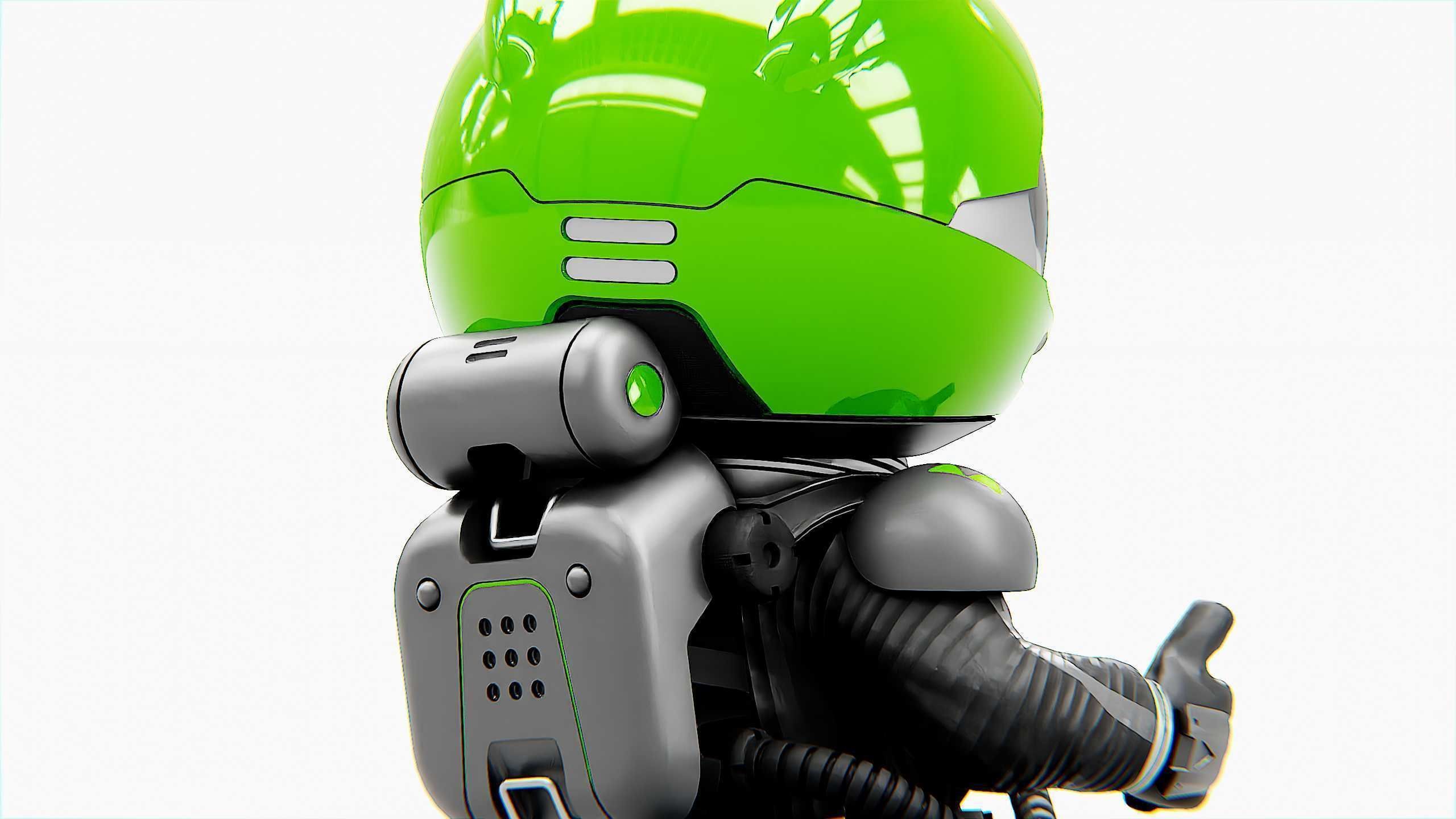 TOON ASTRONAUT S-680 Rigged for Unreal Engine - Unity - MIXAMO 3D model_23