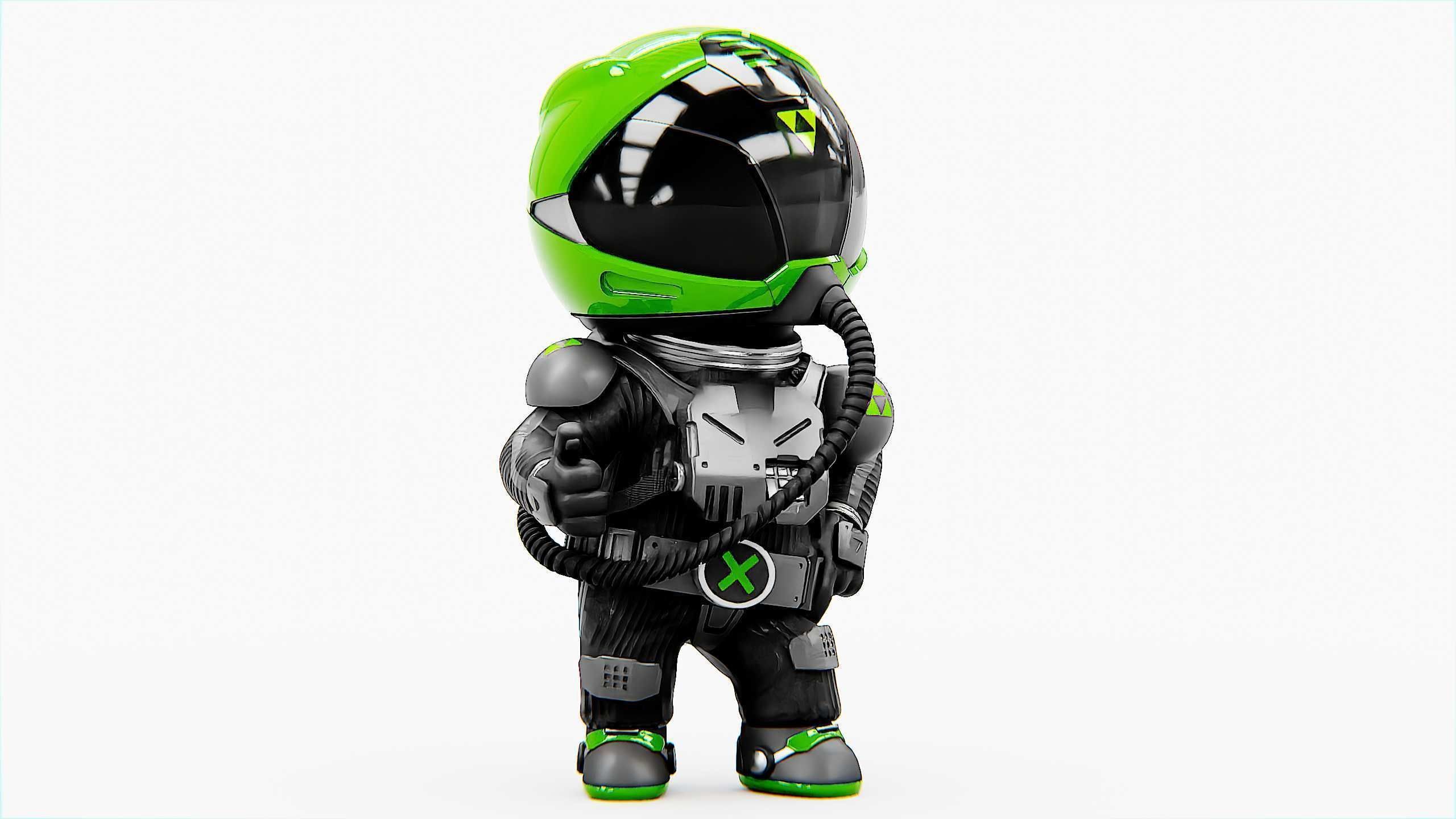 TOON ASTRONAUT S-680 Rigged for Unreal Engine - Unity - MIXAMO 3D model_15