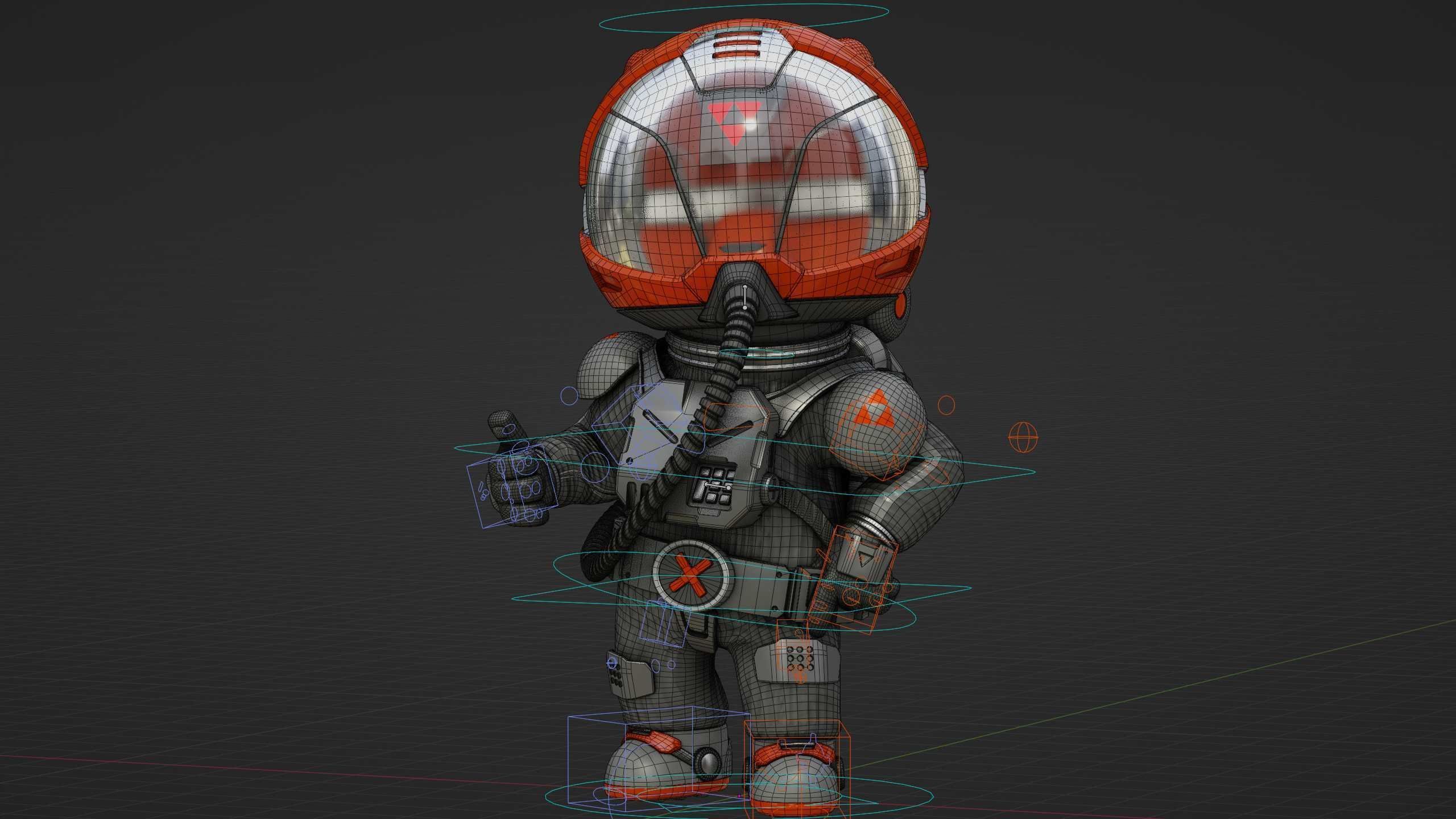 TOON ASTRONAUT S-680 Rigged for Unreal Engine - Unity - MIXAMO 3D model_37