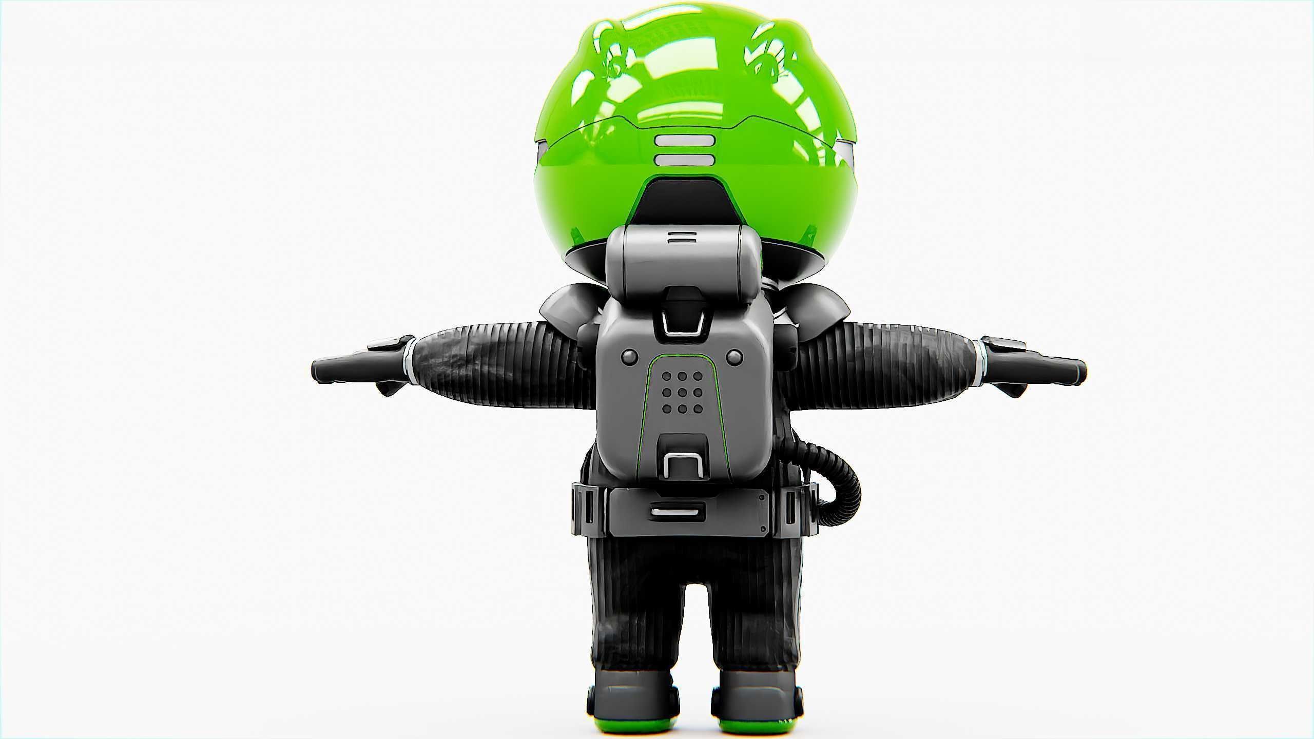 TOON ASTRONAUT S-680 Rigged for Unreal Engine - Unity - MIXAMO 3D model_25