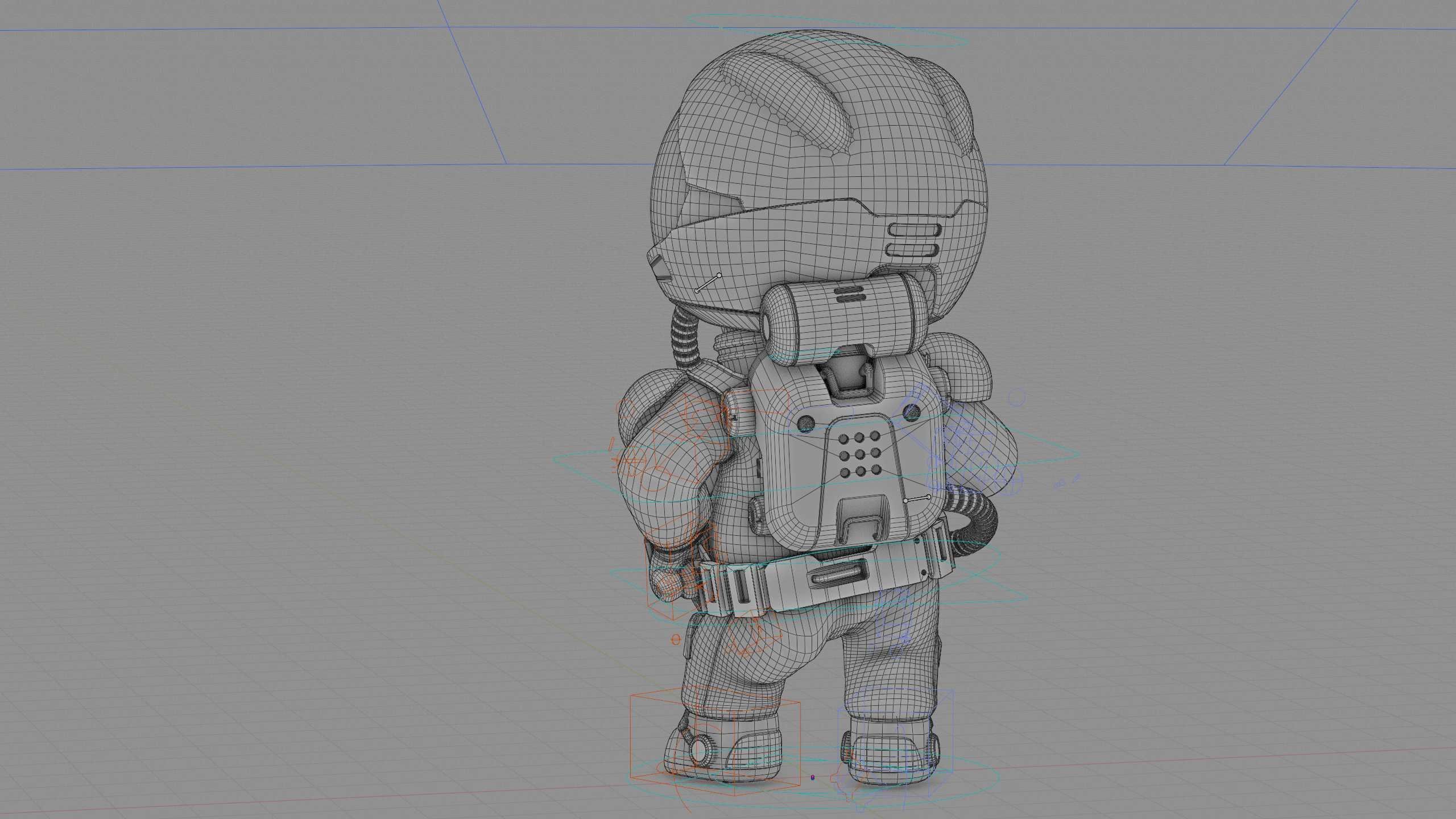TOON ASTRONAUT S-680 Rigged for Unreal Engine - Unity - MIXAMO 3D model_41