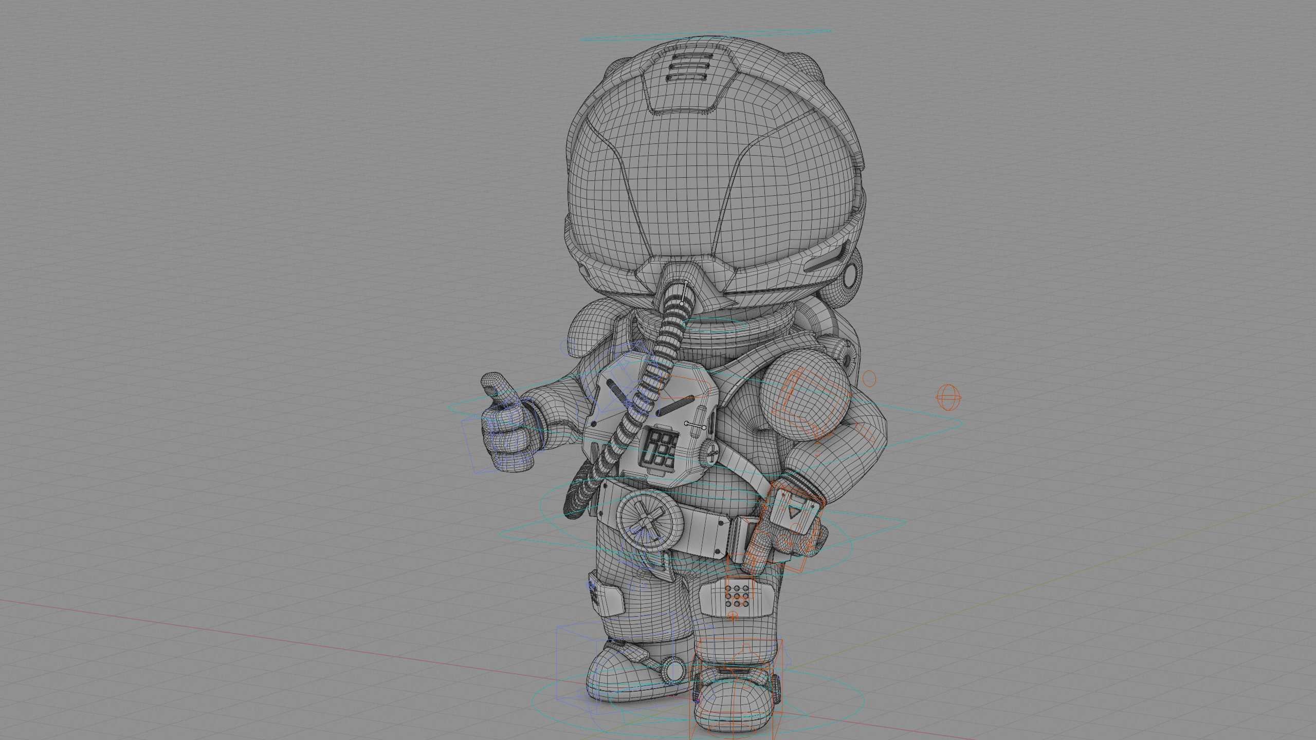 TOON ASTRONAUT S-680 Rigged for Unreal Engine - Unity - MIXAMO 3D model_40