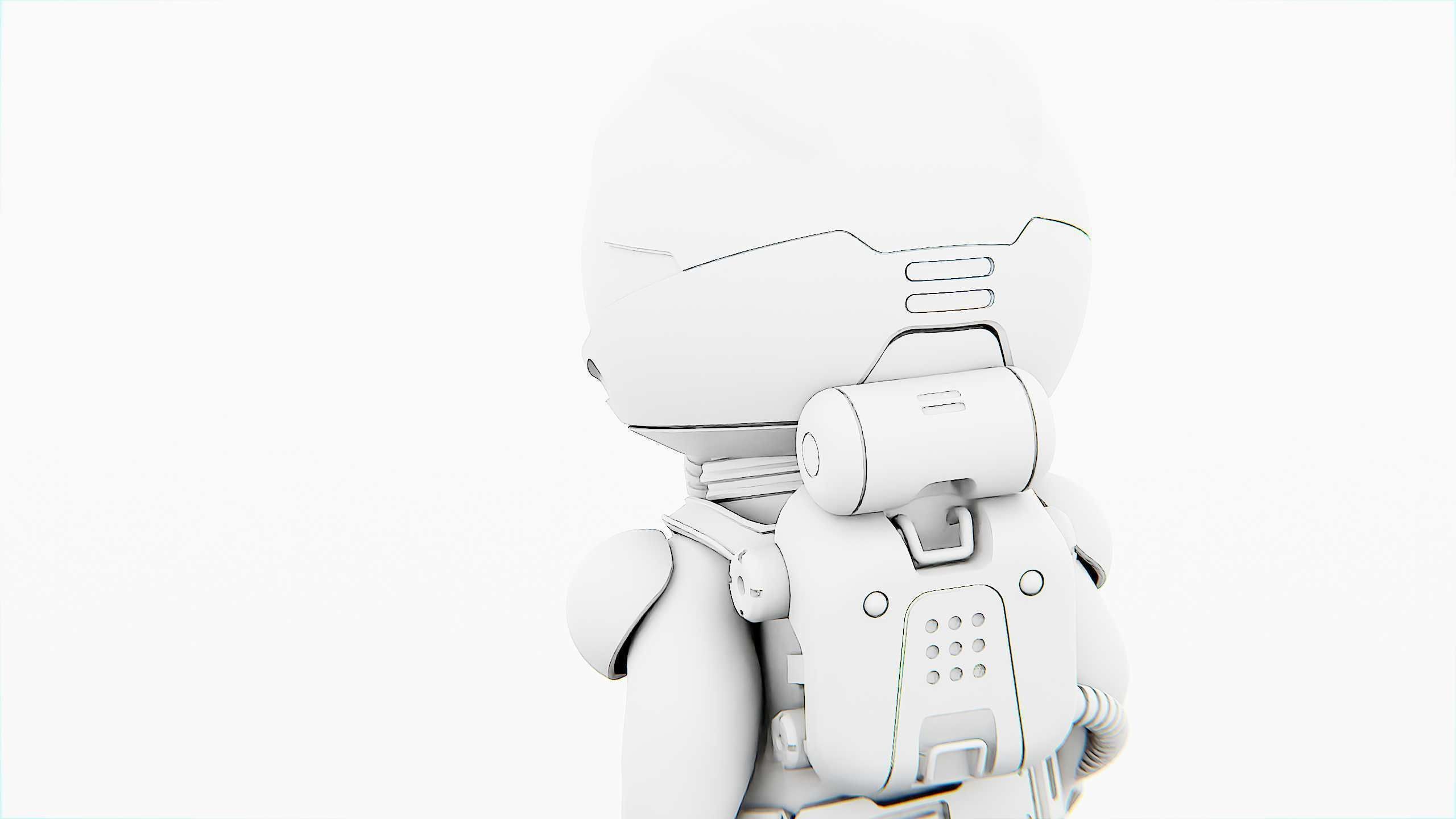 TOON ASTRONAUT S-680 Rigged for Unreal Engine - Unity - MIXAMO 3D model_33