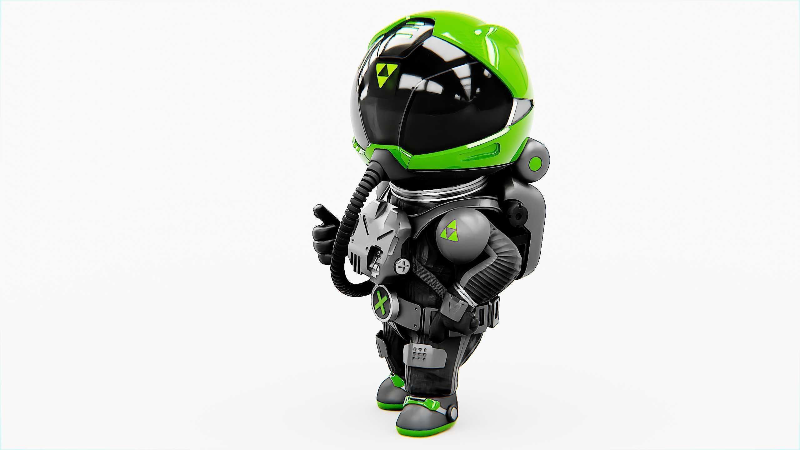 TOON ASTRONAUT S-680 Rigged for Unreal Engine - Unity - MIXAMO 3D model_3