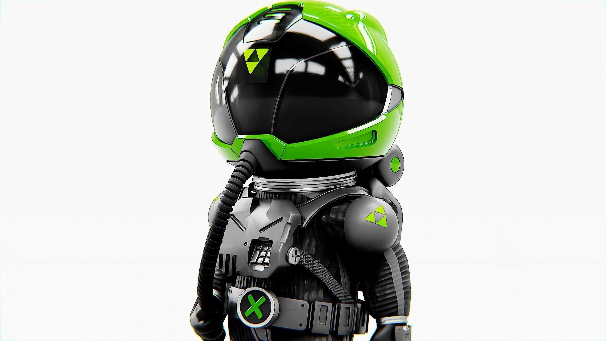 TOON ASTRONAUT S-680 Rigged for Unreal Engine - Unity - MIXAMO 3D model_29