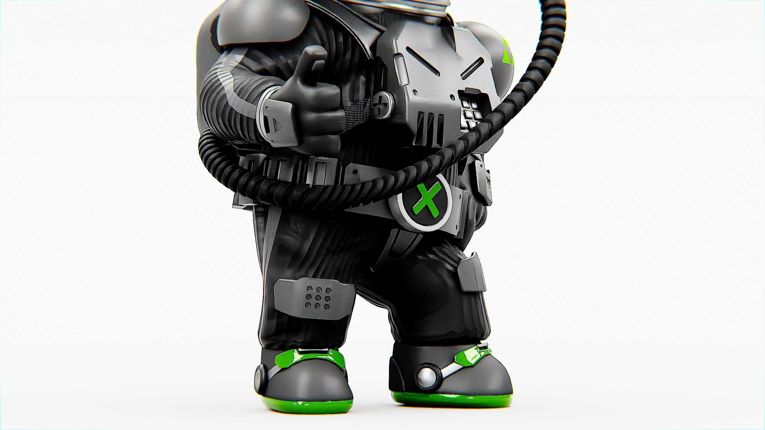 TOON ASTRONAUT S-680 Rigged for Unreal Engine - Unity - MIXAMO 3D model_20