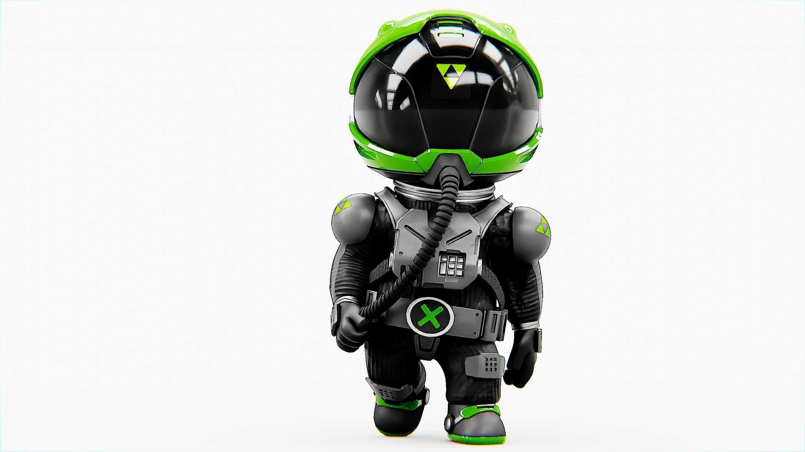 TOON ASTRONAUT S-680 Rigged for Unreal Engine - Unity - MIXAMO 3D model_31