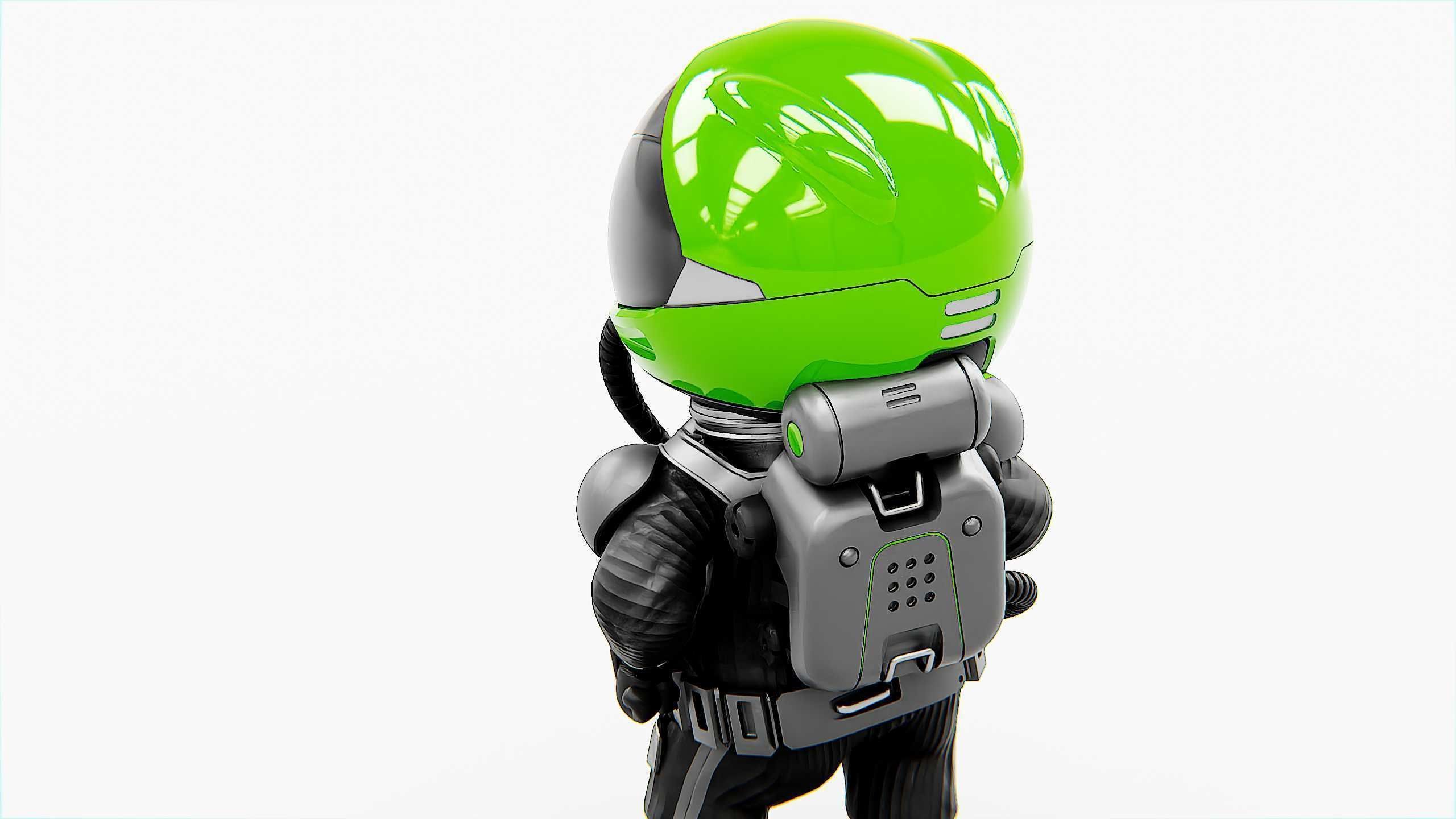 TOON ASTRONAUT S-680 Rigged for Unreal Engine - Unity - MIXAMO 3D model_19