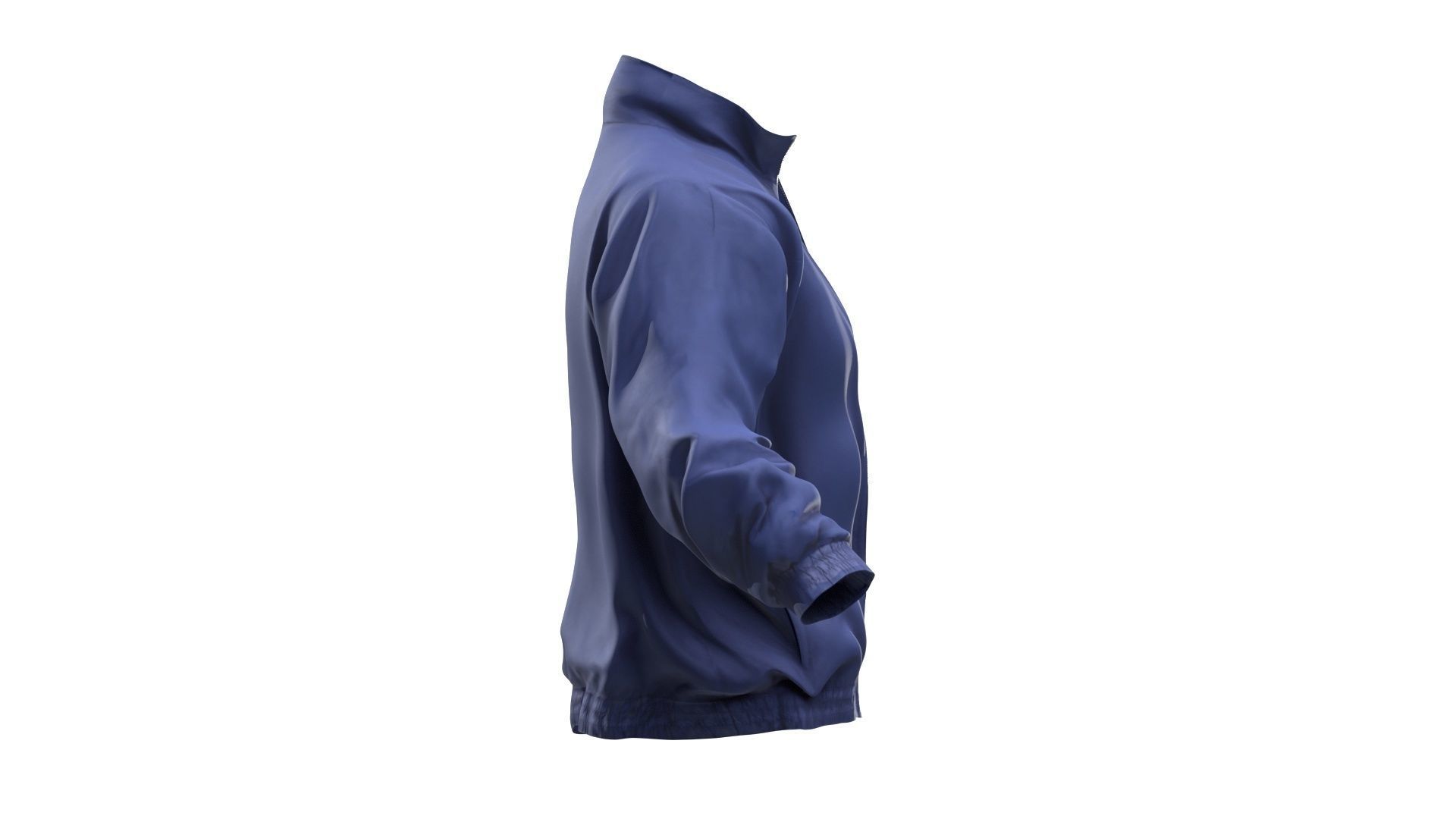 Sport jacket Low-poly 3D model_7