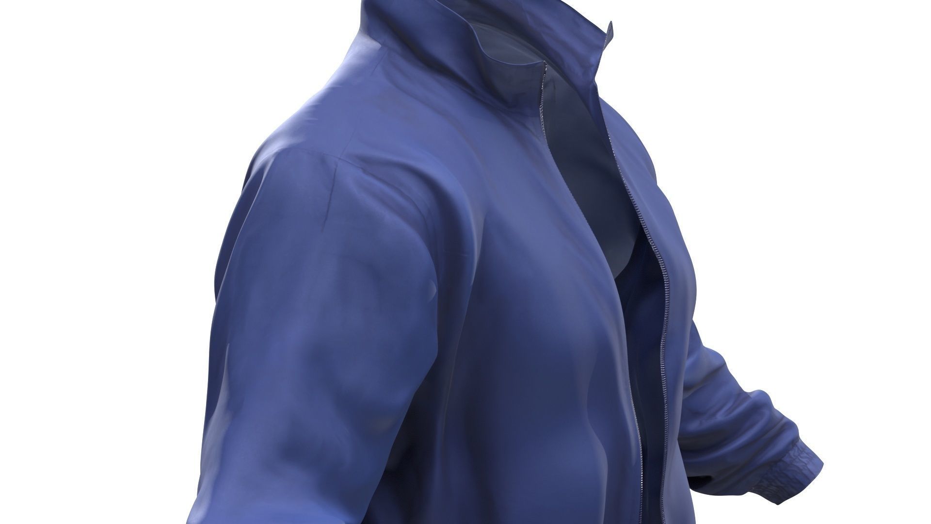 Sport jacket Low-poly 3D model_9