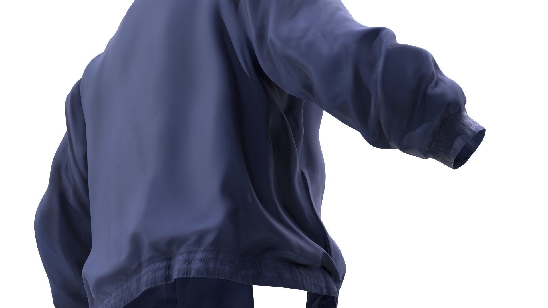 Sport jacket Low-poly 3D model_8