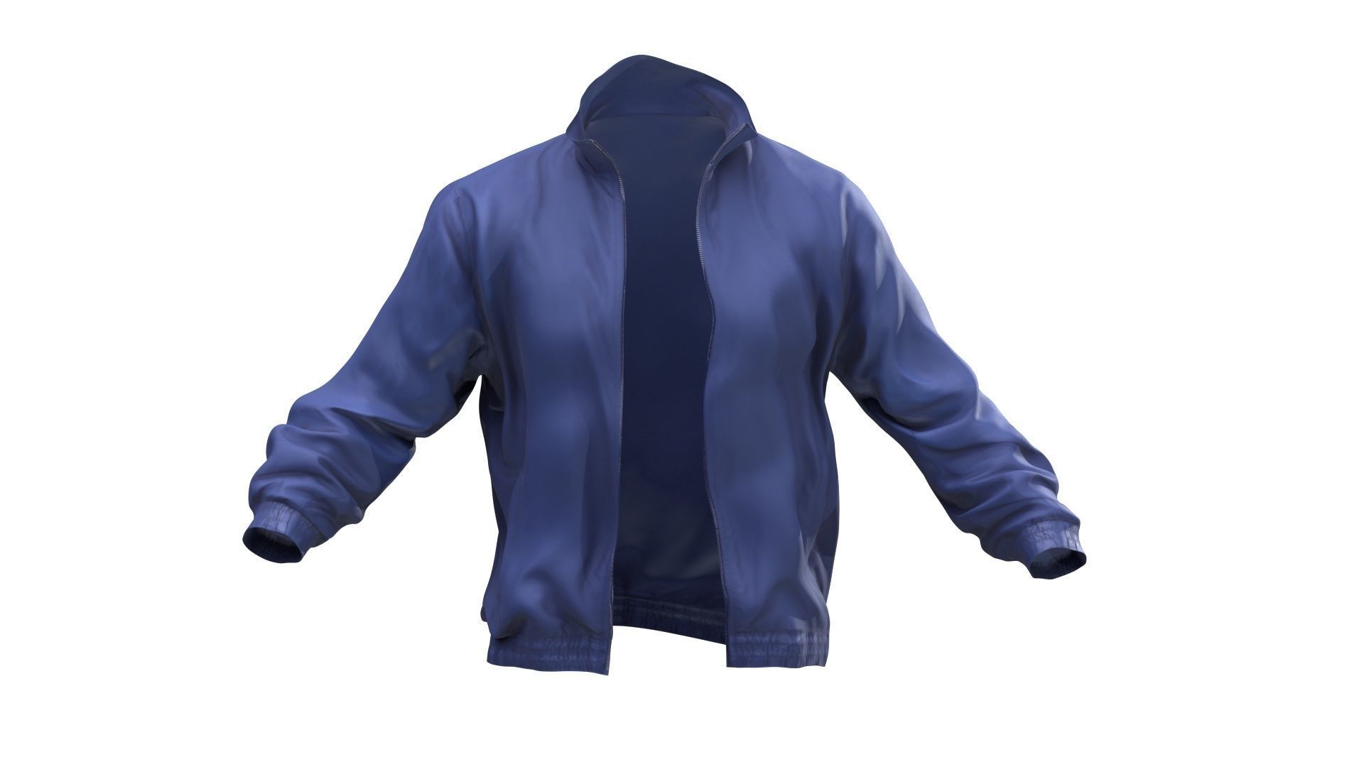 Sport jacket Low-poly 3D model_5