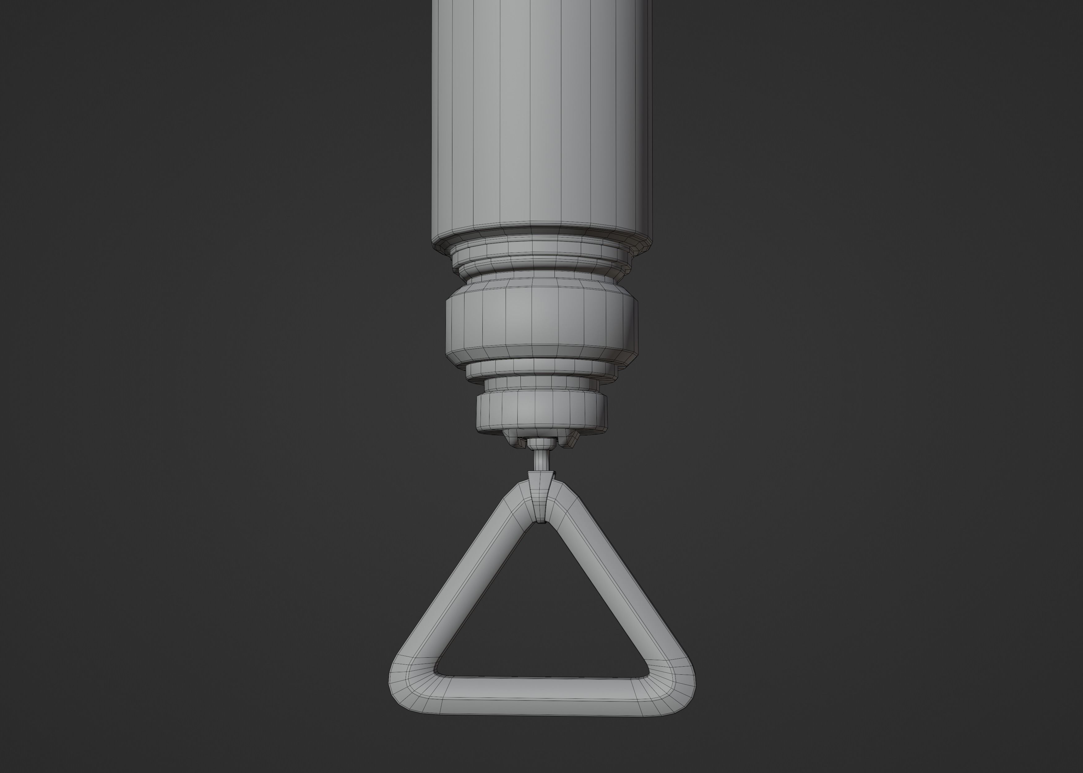 Cyberpunk Stielhandgranate Low-poly 3D model_3