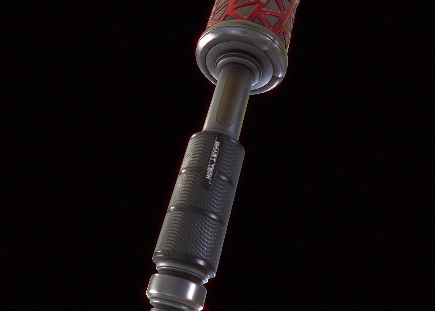 Cyberpunk Stielhandgranate Low-poly 3D model_6