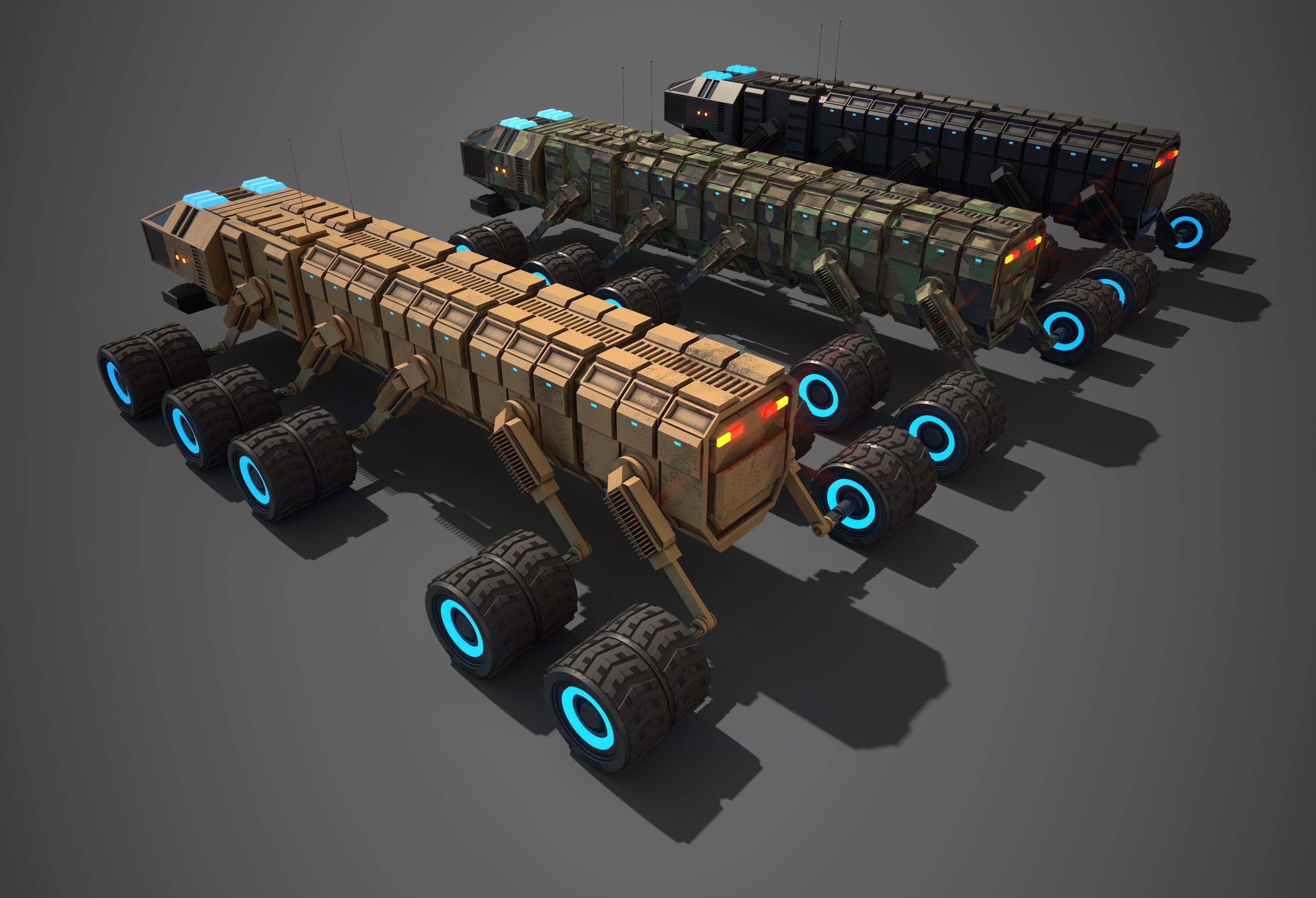 Rover Three Low-poly 3D model_4