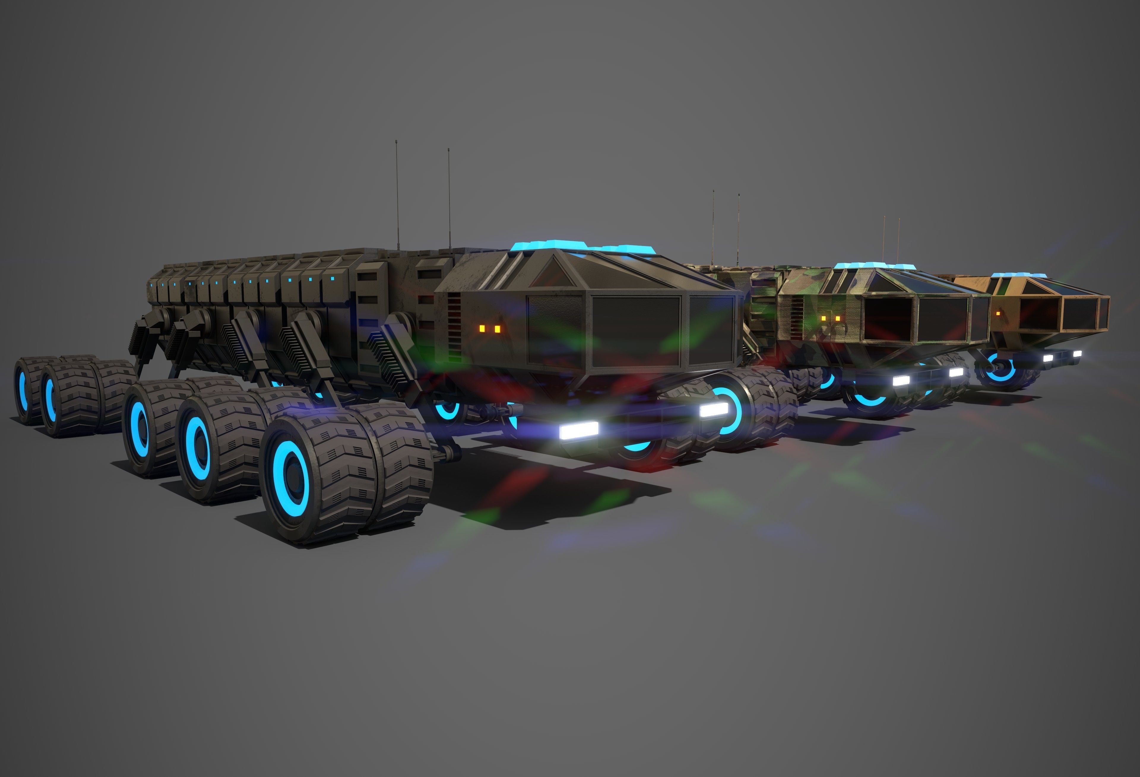 Rover Three Low-poly 3D model_5