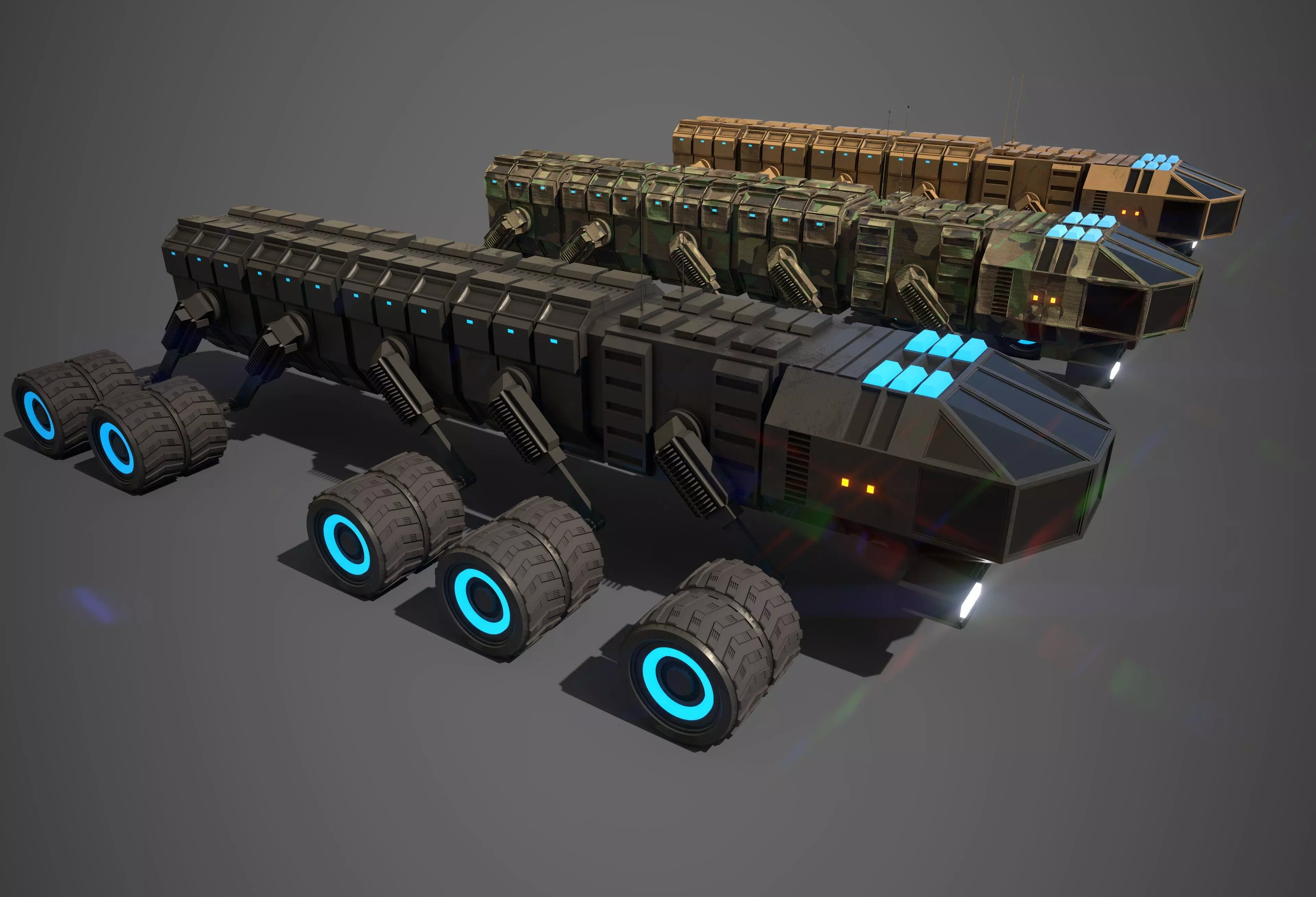 Rover Three Low-poly 3D model_0