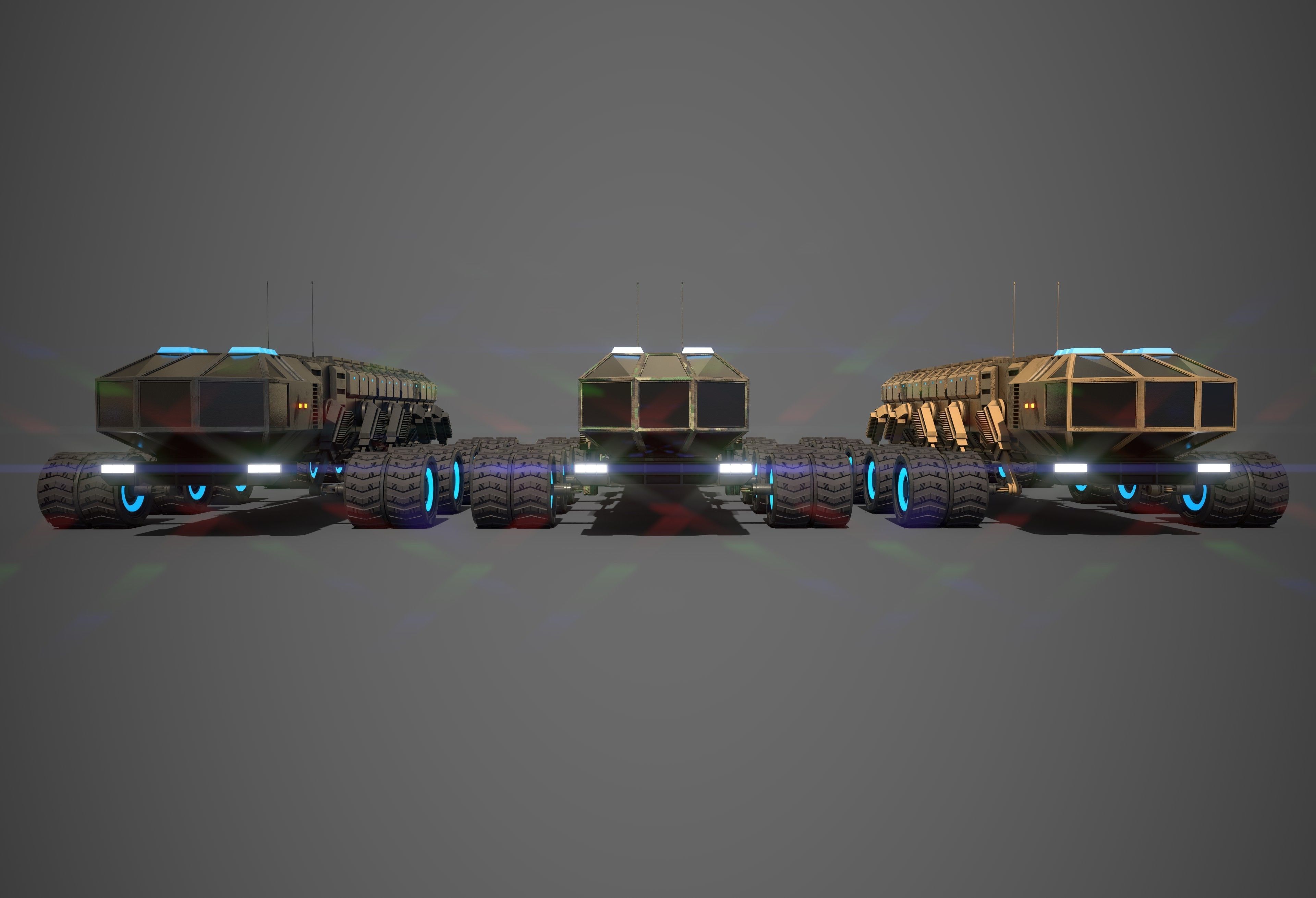 Rover Three Low-poly 3D model_7