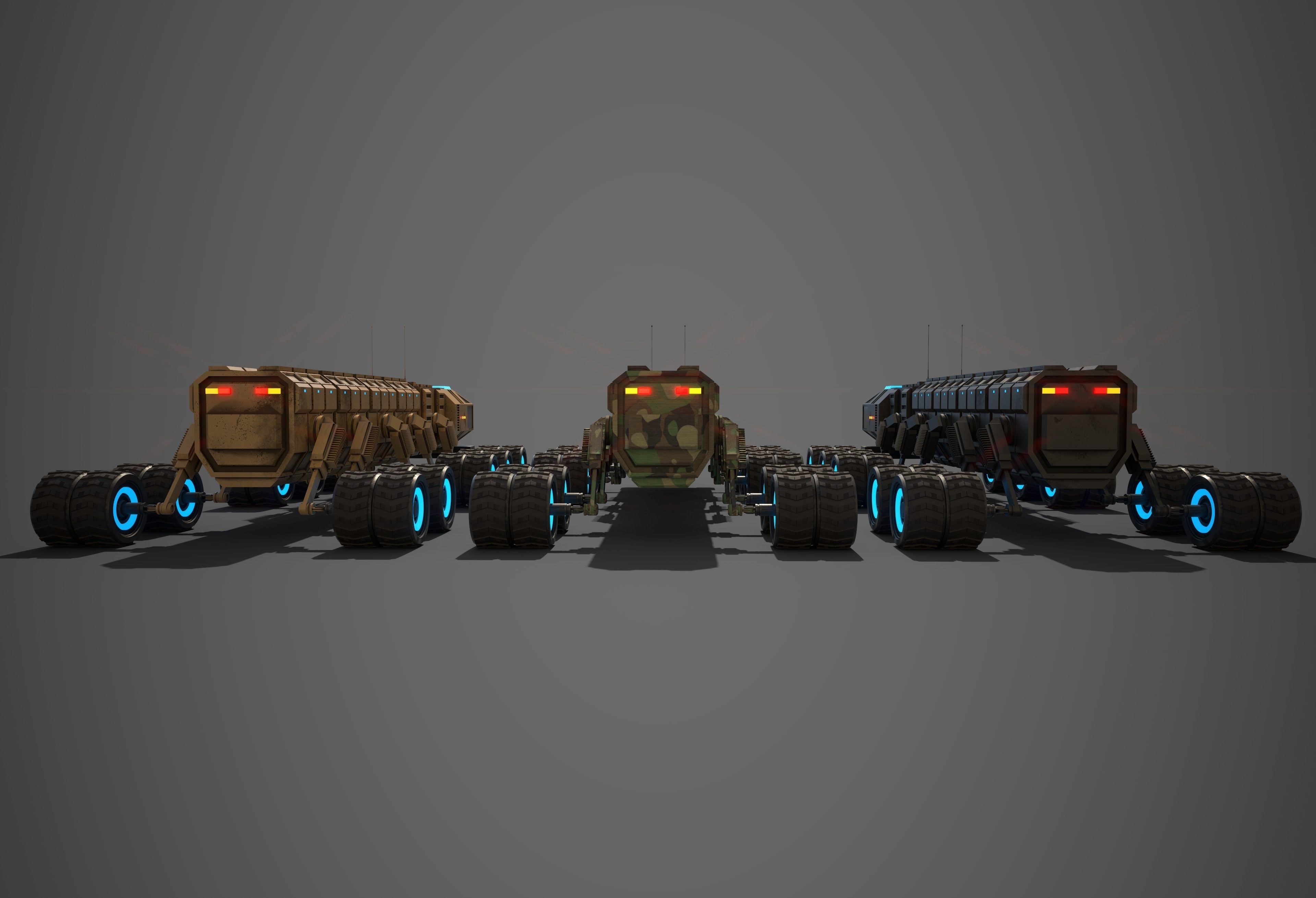 Rover Three Low-poly 3D model_9