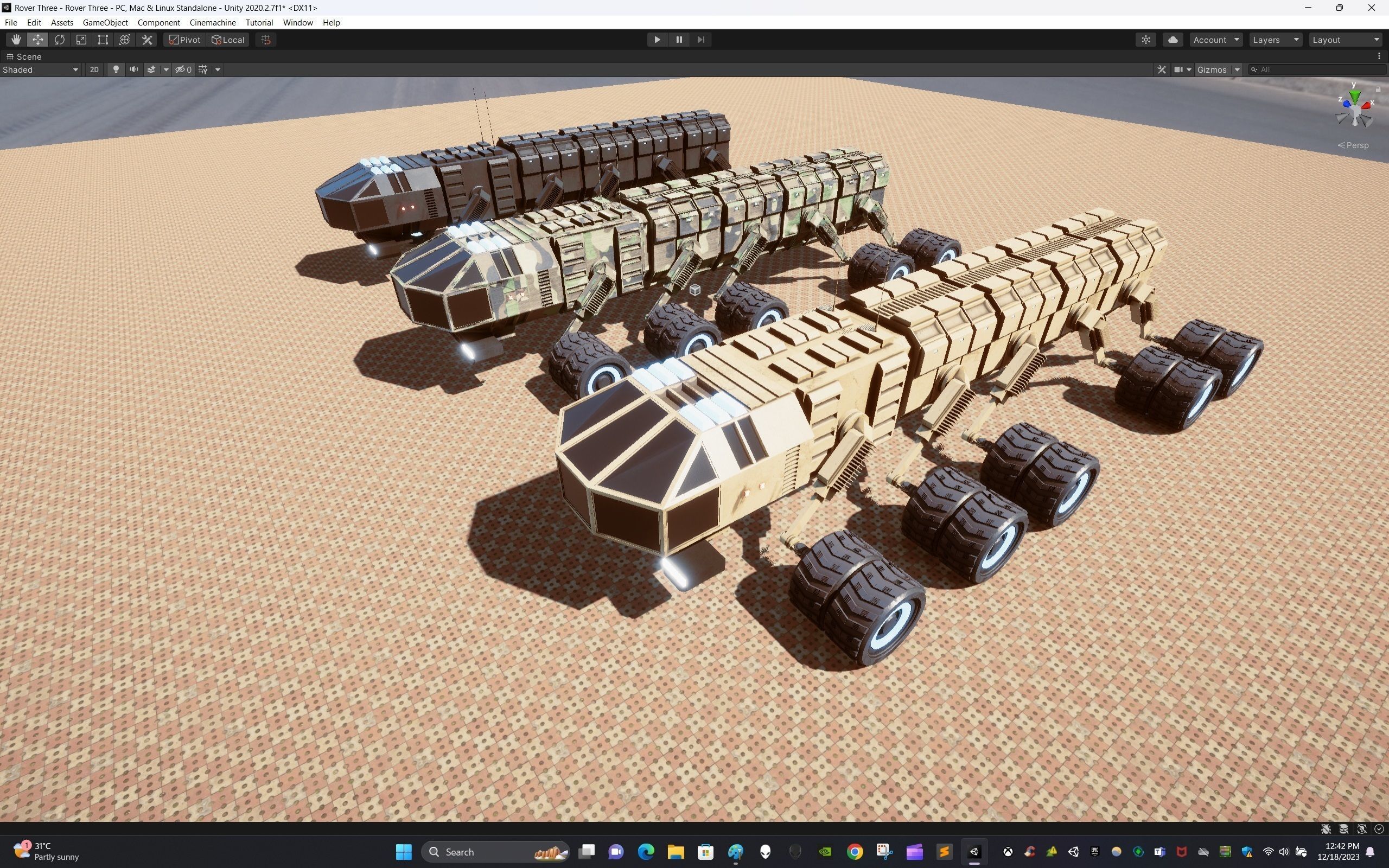 Rover Three Low-poly 3D model_17