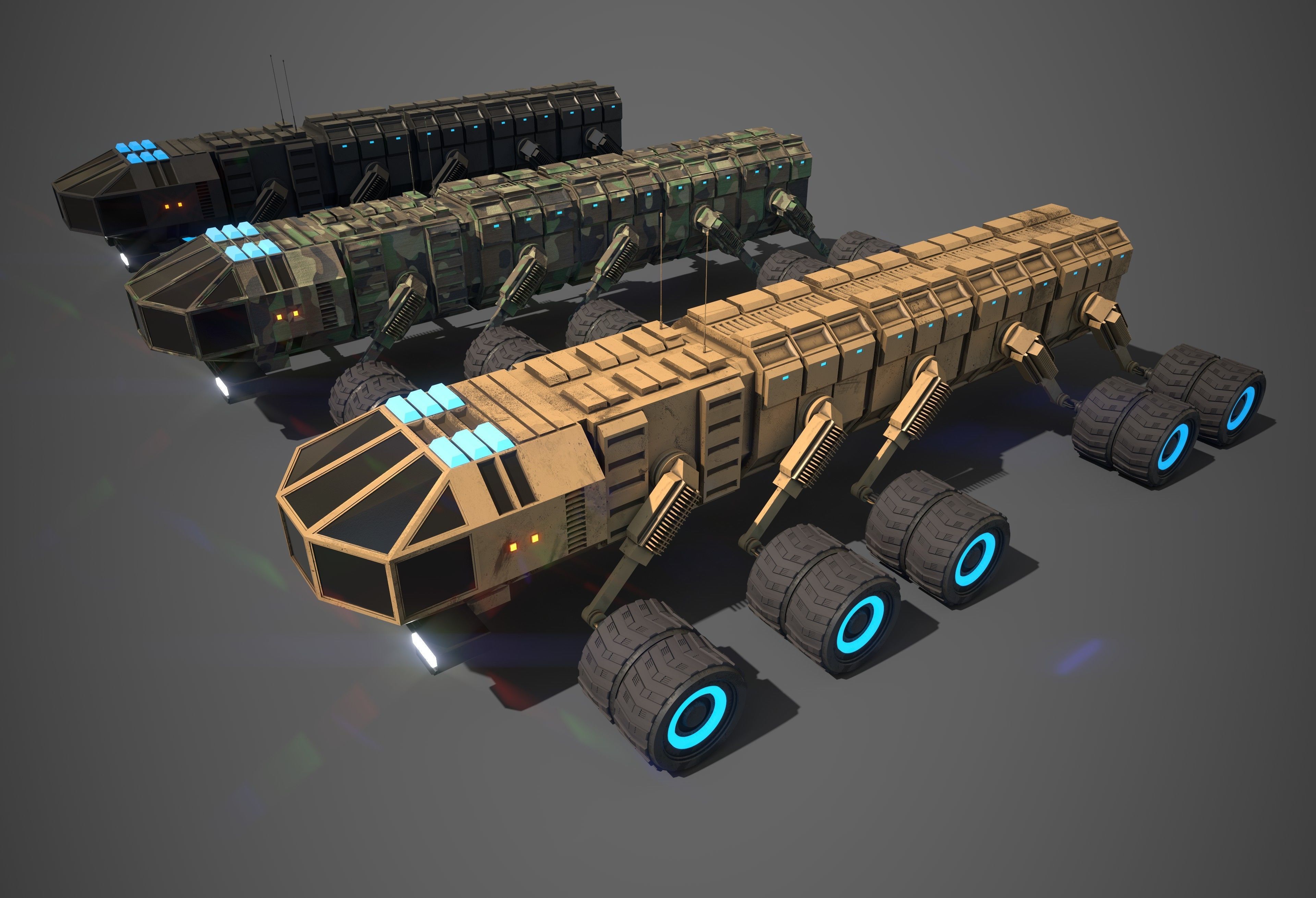 Rover Three Low-poly 3D model_2