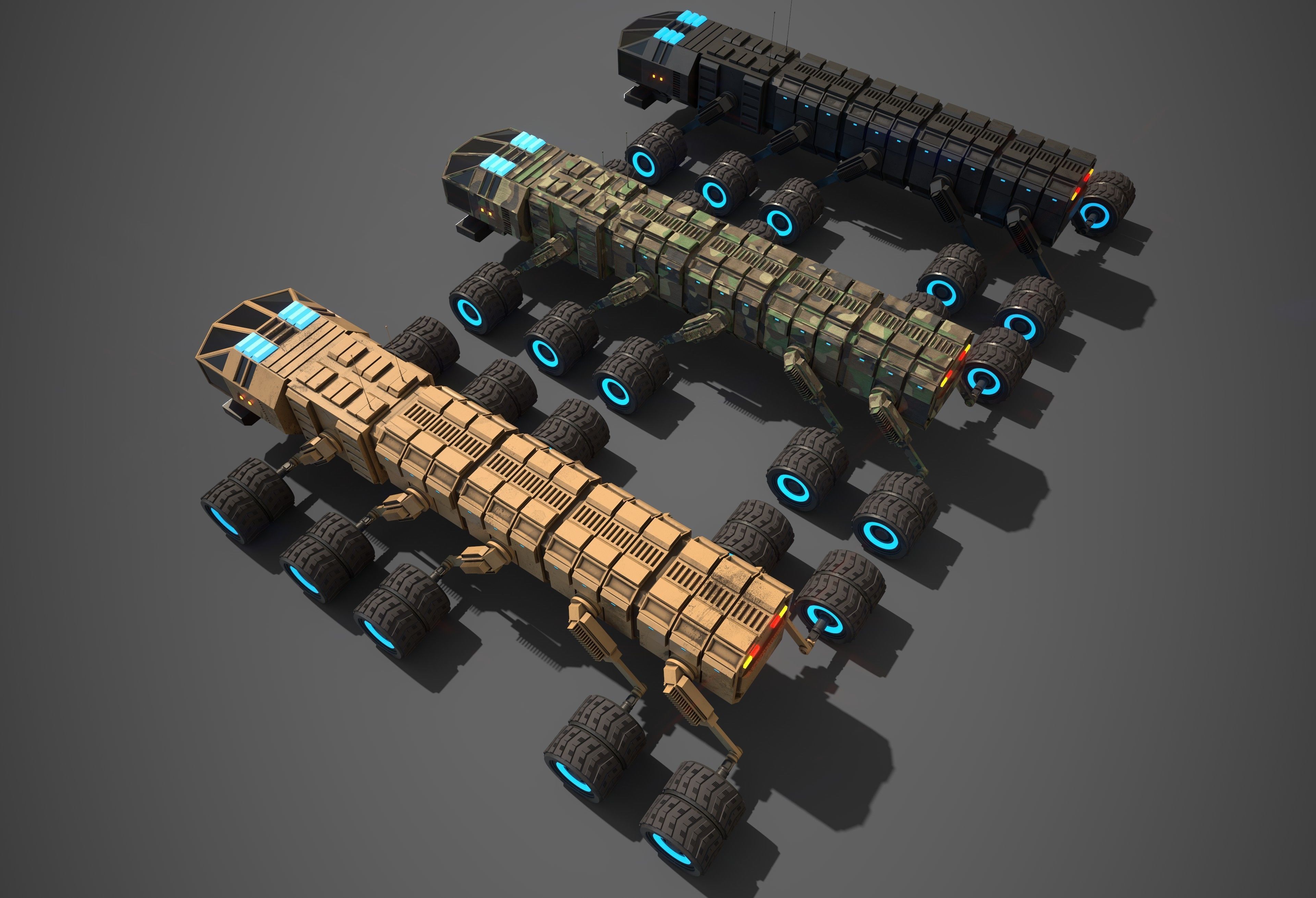 Rover Three Low-poly 3D model_10