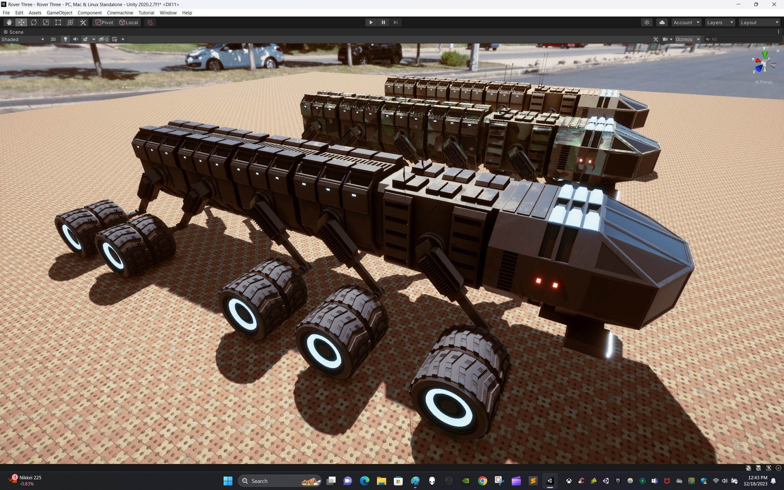 Rover Three Low-poly 3D model_19