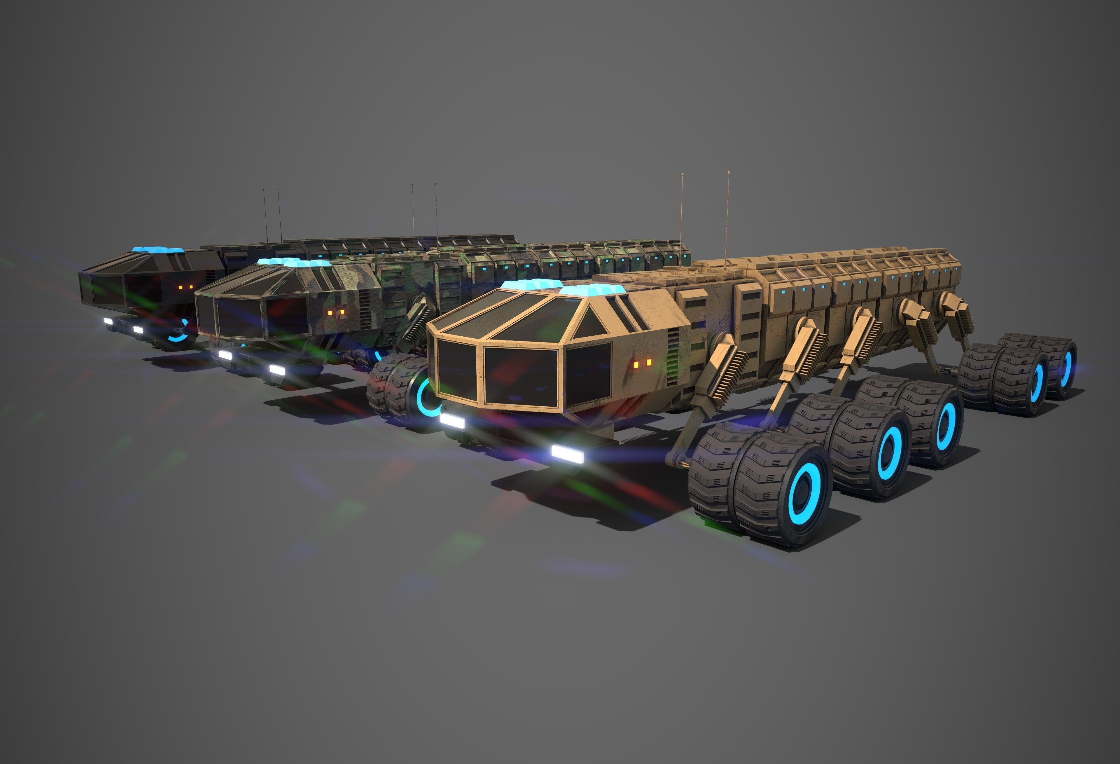 Rover Three Low-poly 3D model_6