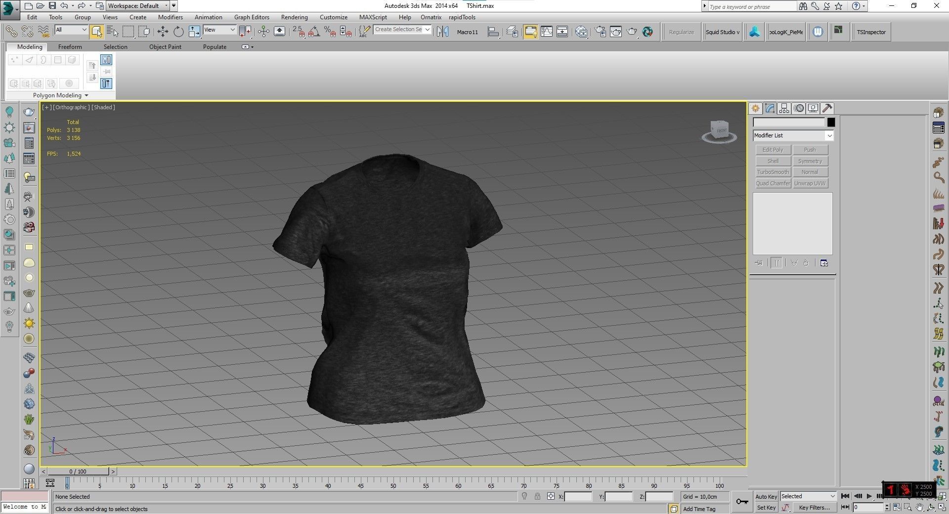 Tshirt Low-poly 3D model_3