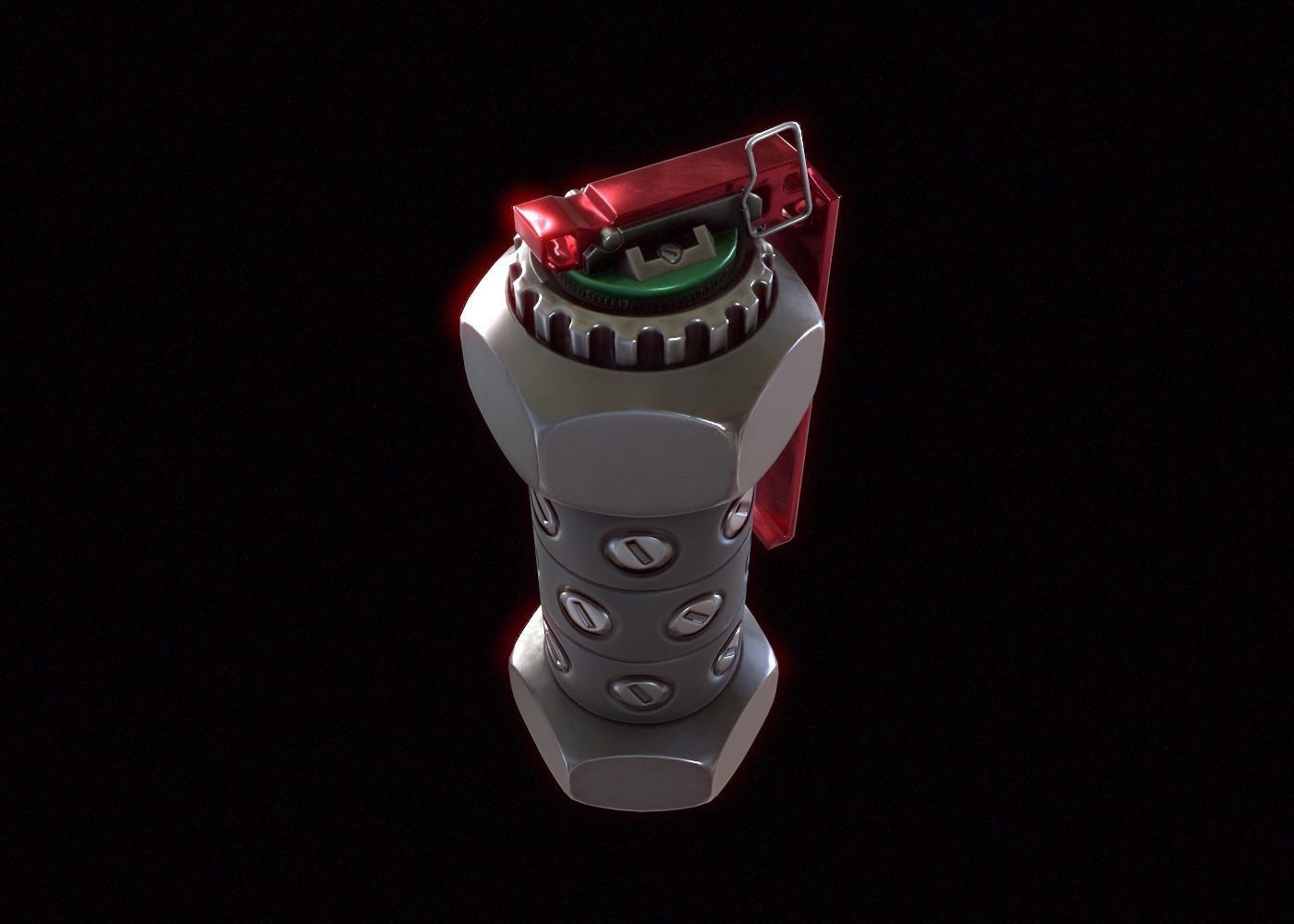 Cyberpunk FlashGranade Low-poly 3D model_1