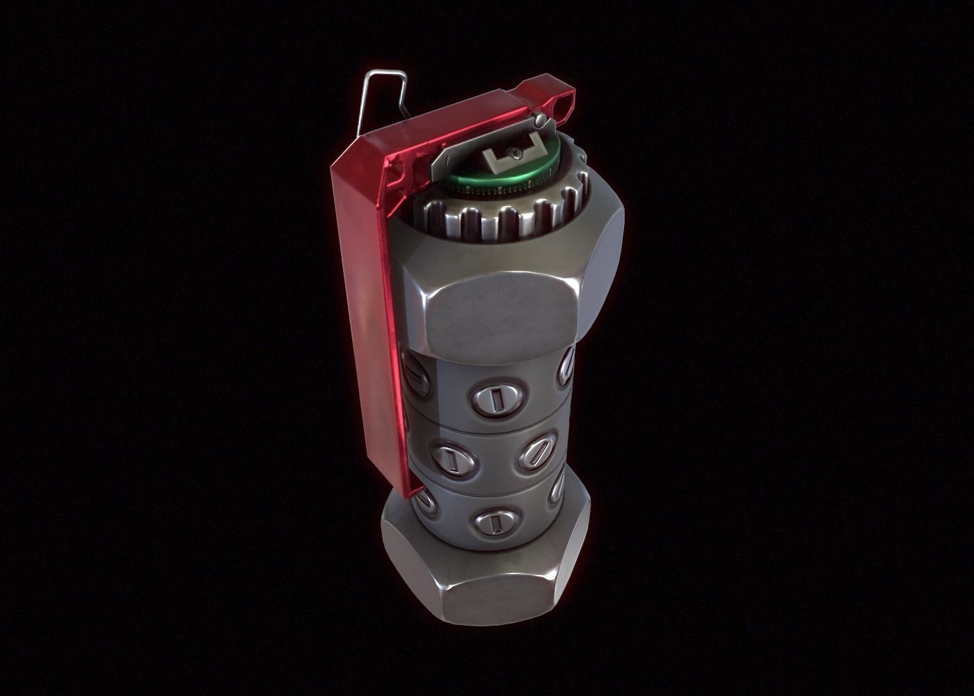 Cyberpunk FlashGranade Low-poly 3D model_2