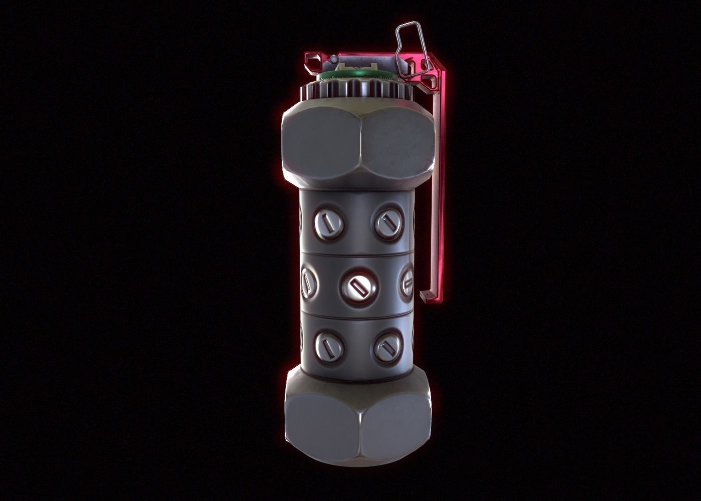 Cyberpunk FlashGranade Low-poly 3D model_4