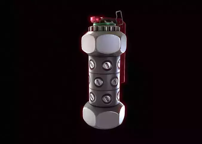 Cyberpunk FlashGranade Low-poly 3D model
