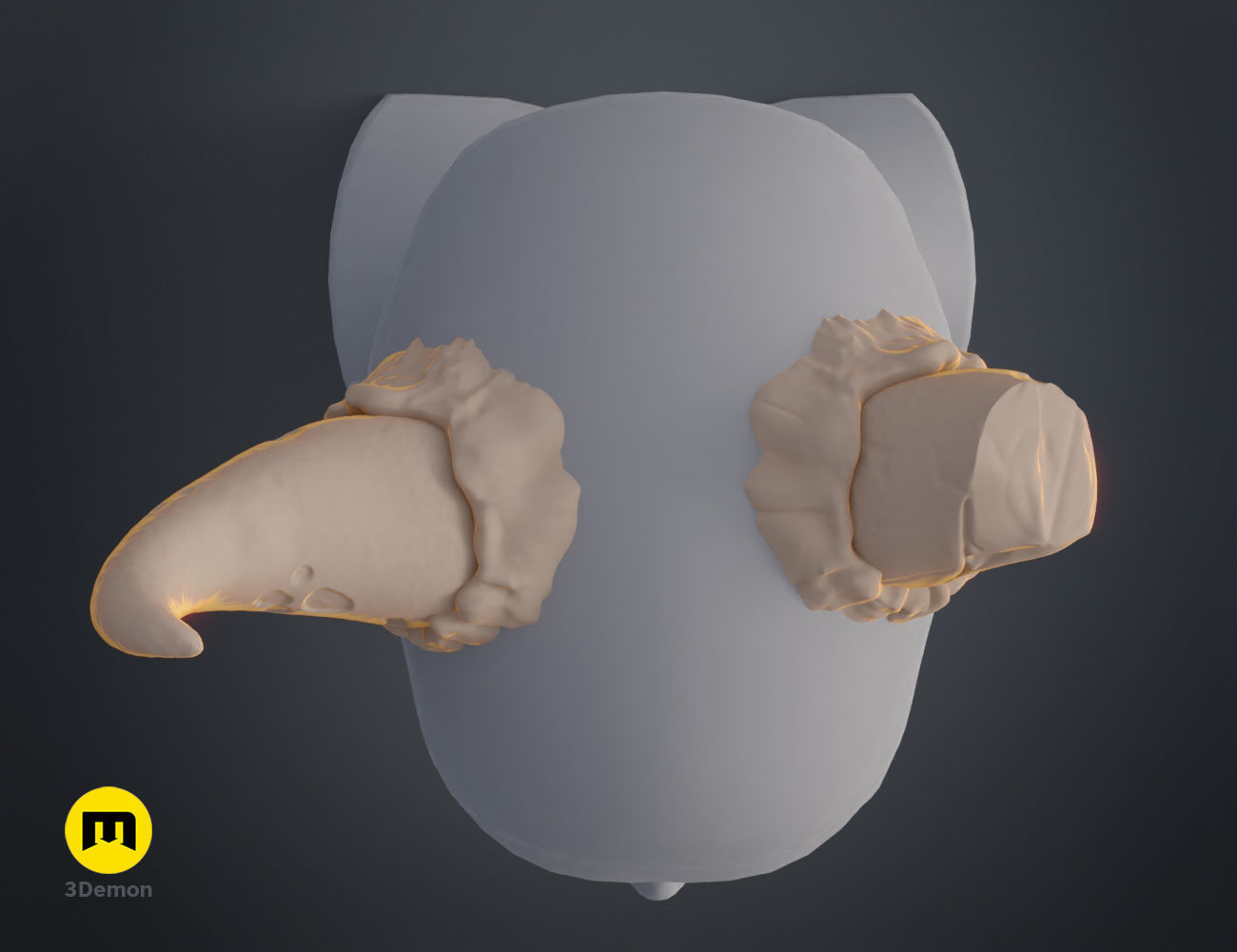 Broken horns 3D print model_8