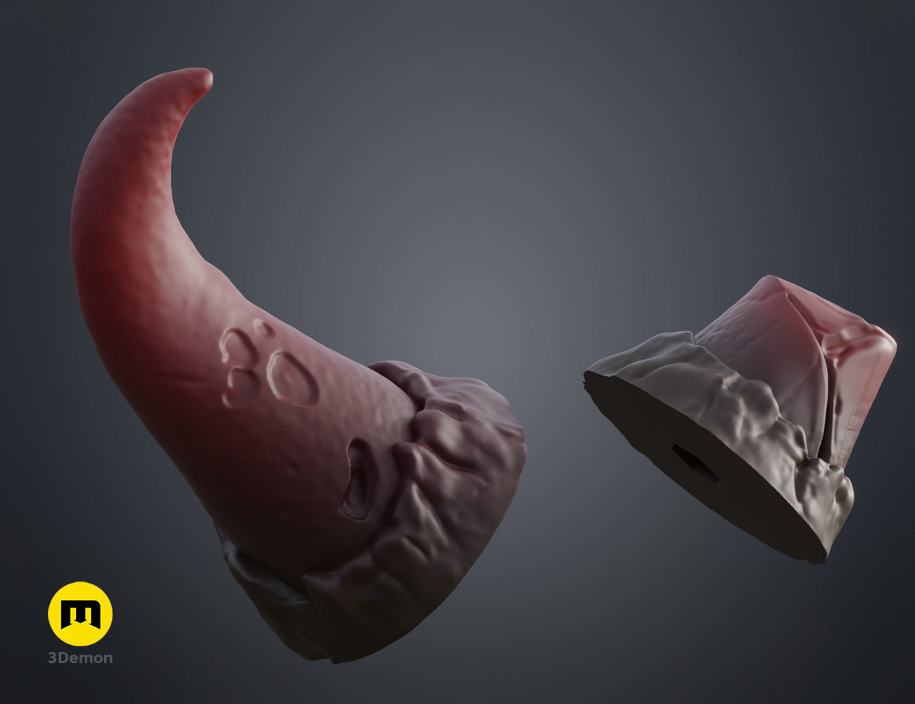 Broken horns 3D print model_1