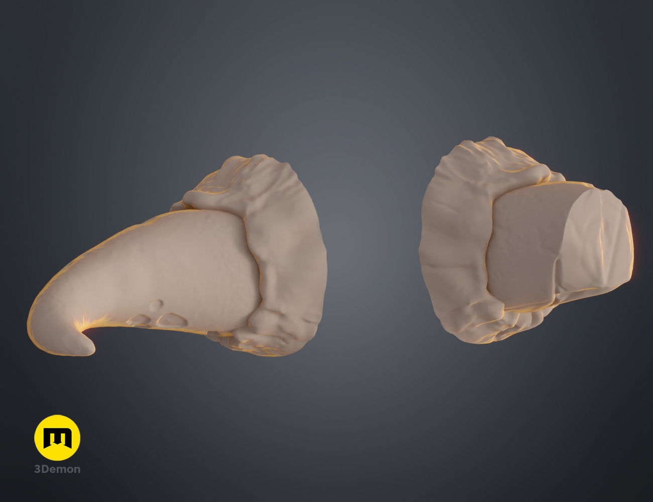 Broken horns 3D print model_14