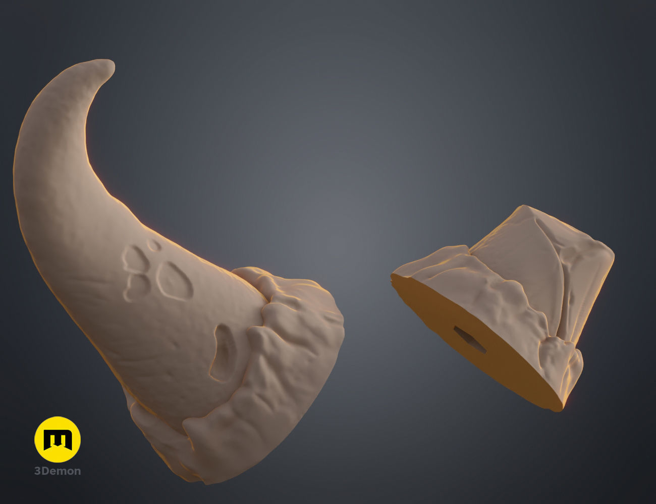 Broken horns 3D print model_7