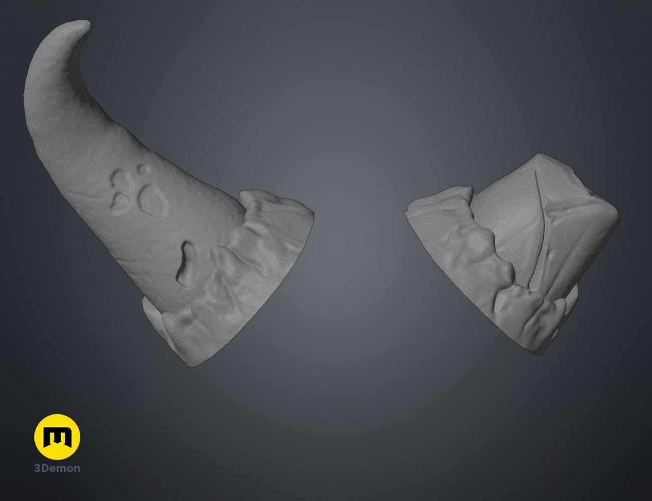 Broken horns 3D print model_17