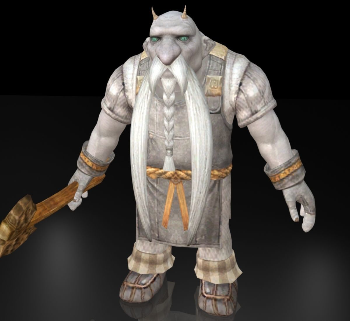 fantasy halfling dwarves warrior Low-poly 3D model_1