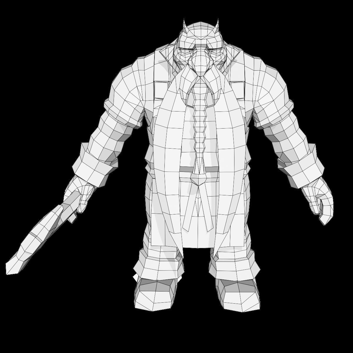 fantasy halfling dwarves warrior Low-poly 3D model_4