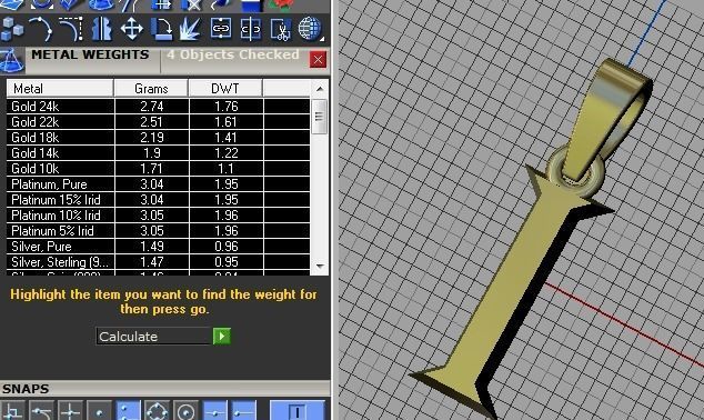 I letter pendant 3D print model_5